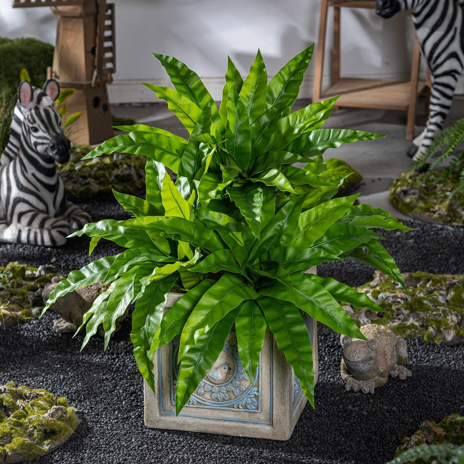 4 Pcs Artificial Greenery Stems Fake Bird Nest Fern Faux Branches Artificial …