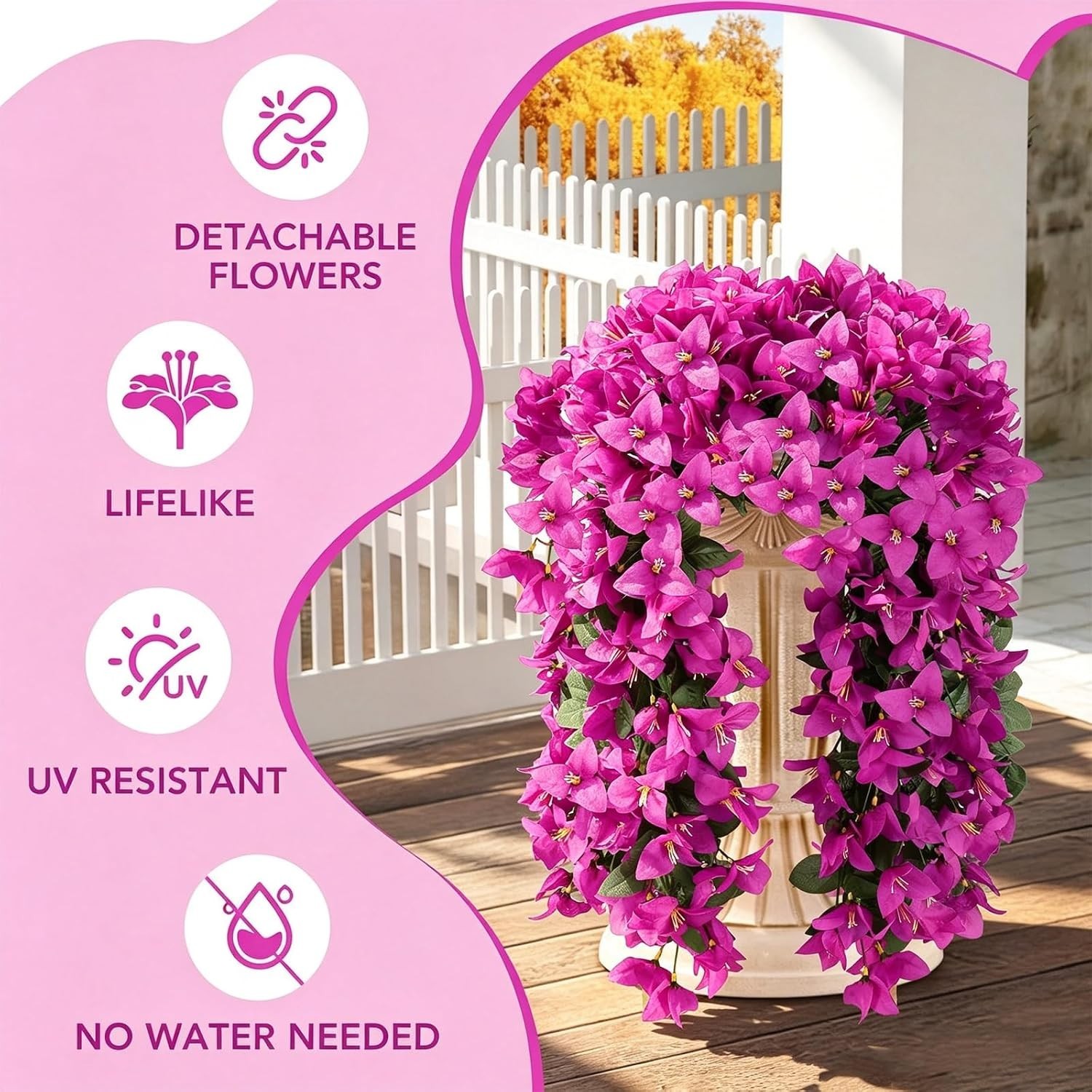 Versatile Artificial Fuchsia Bougainvillea Bundle