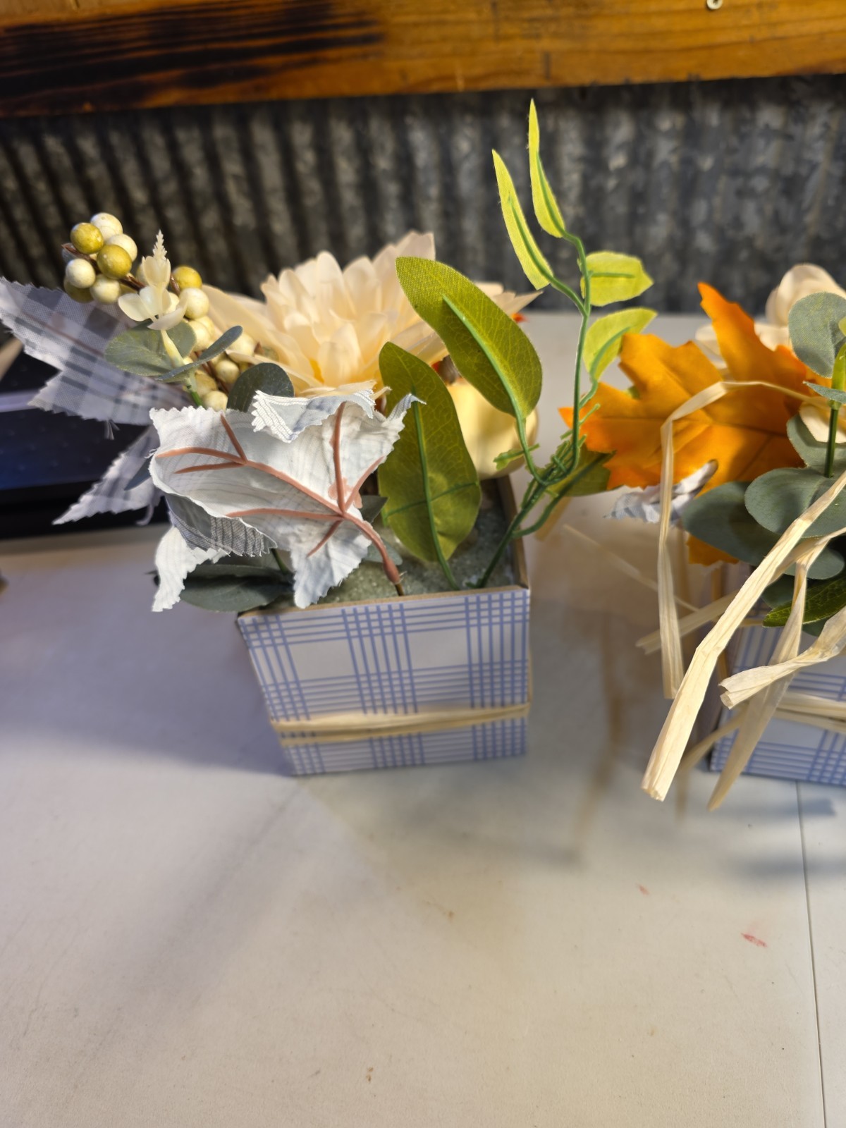 Artificial flowers Bouquet In A Box, Fall & Winter. Set Of 2,