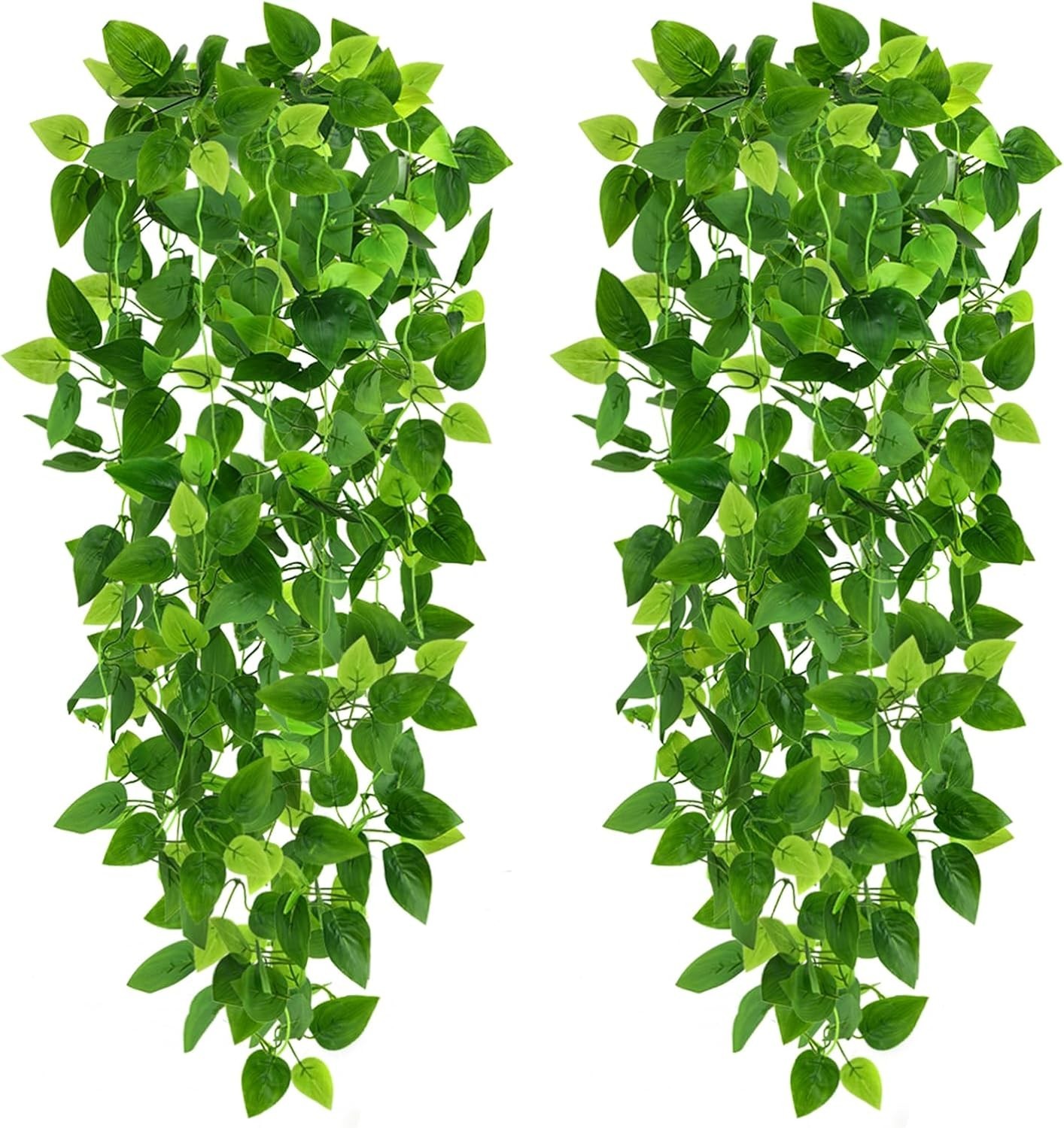 Low-Maintenance 2-Pack of 3.6ft Artificial Hanging Ivy Vines for Versatile Decor