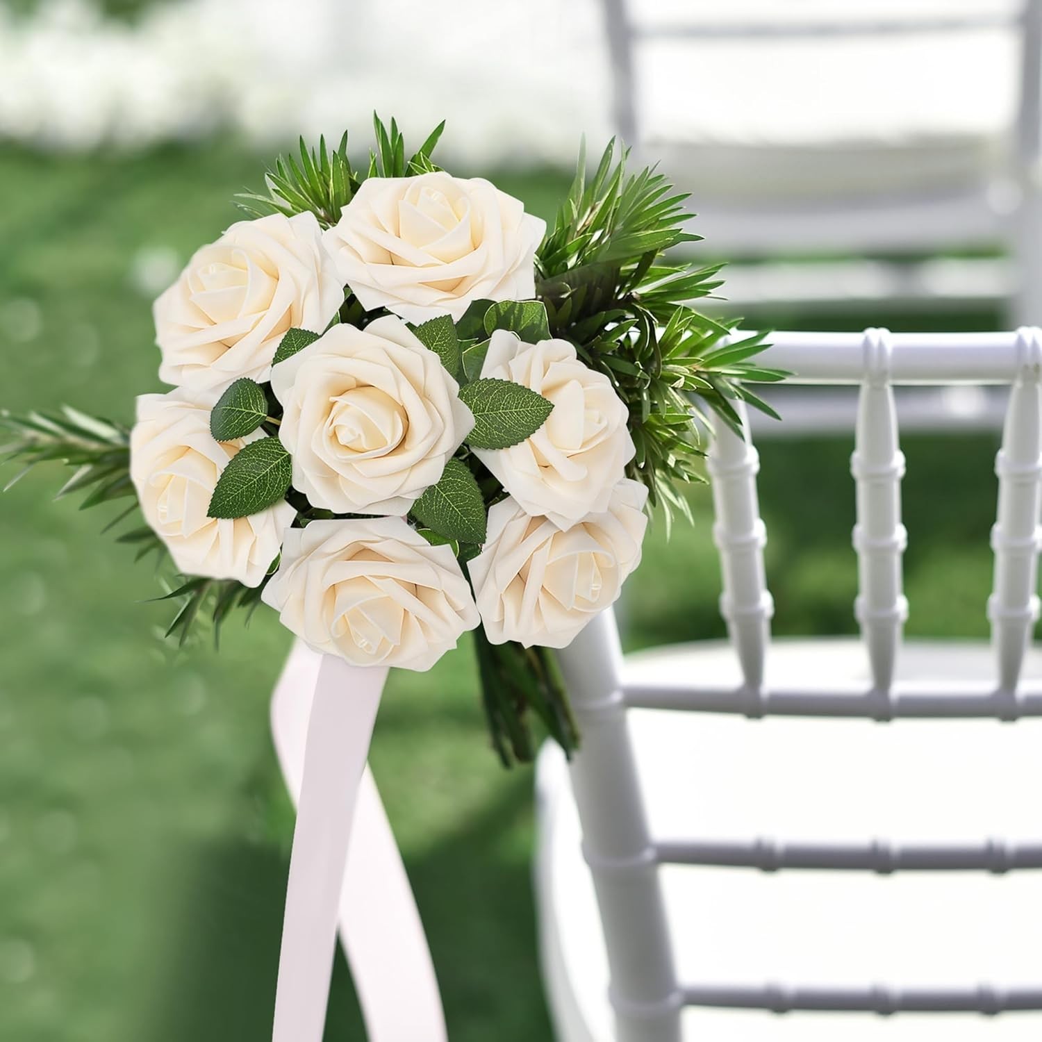 50Pcs Flores Artificiales Rosas Grandes Matrimonio Regalo Novia Para Decoracion