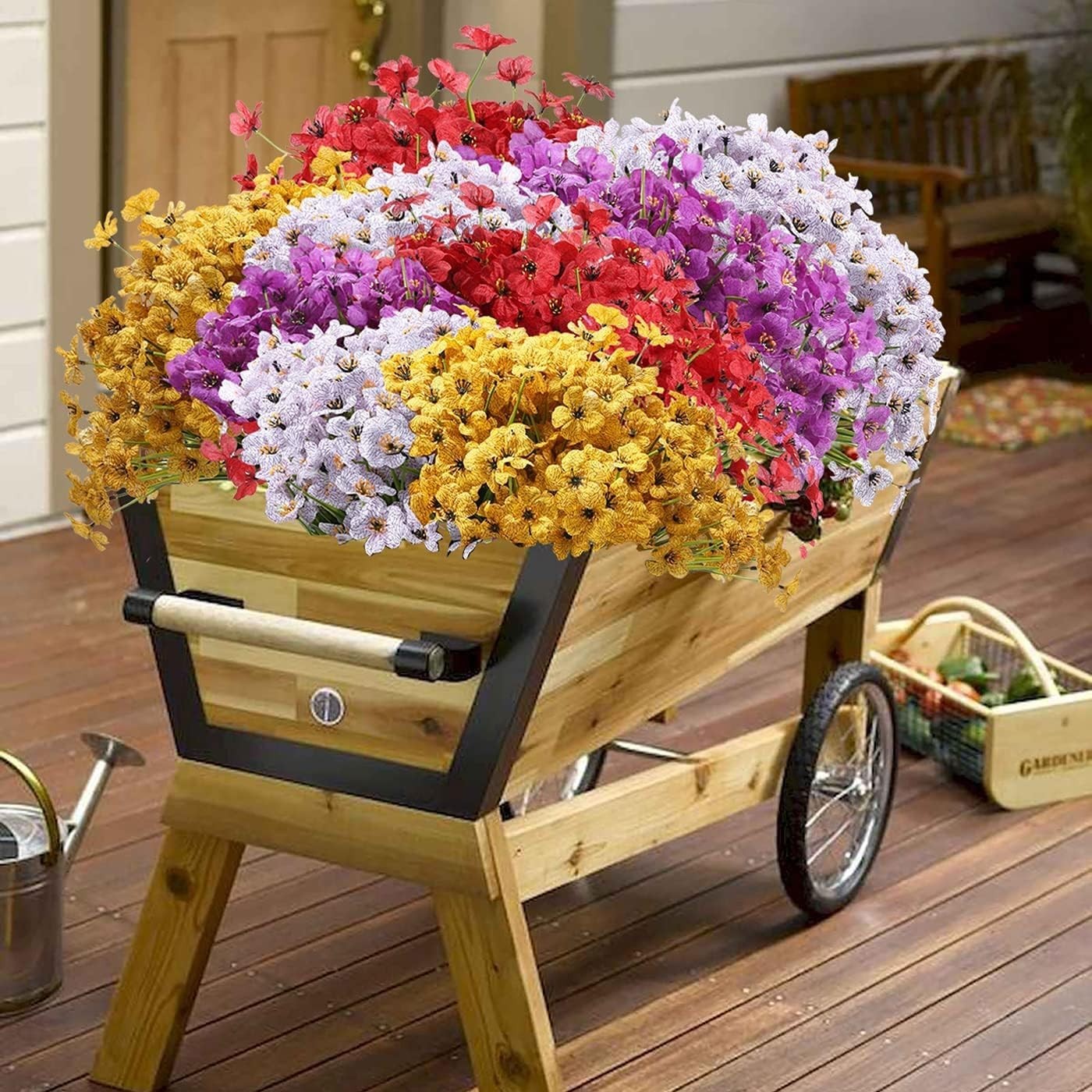Vibrant 20 Bundle Outdoor Fake Flowers – Low-Maintenance Decor for Patios