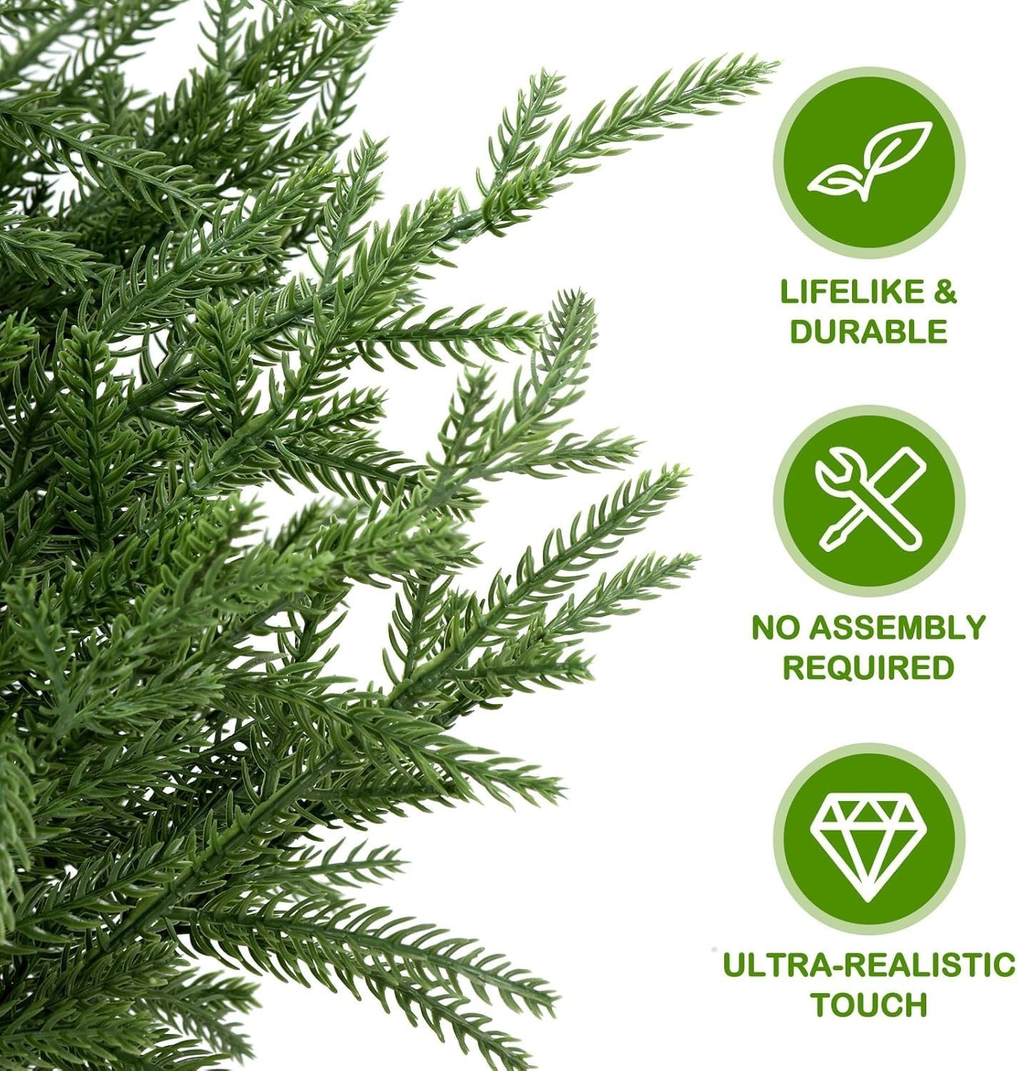 5FT Faux Topiary Trees – UV Resistant Potted Pine Shrubs for Indoor/Outdoor Déco