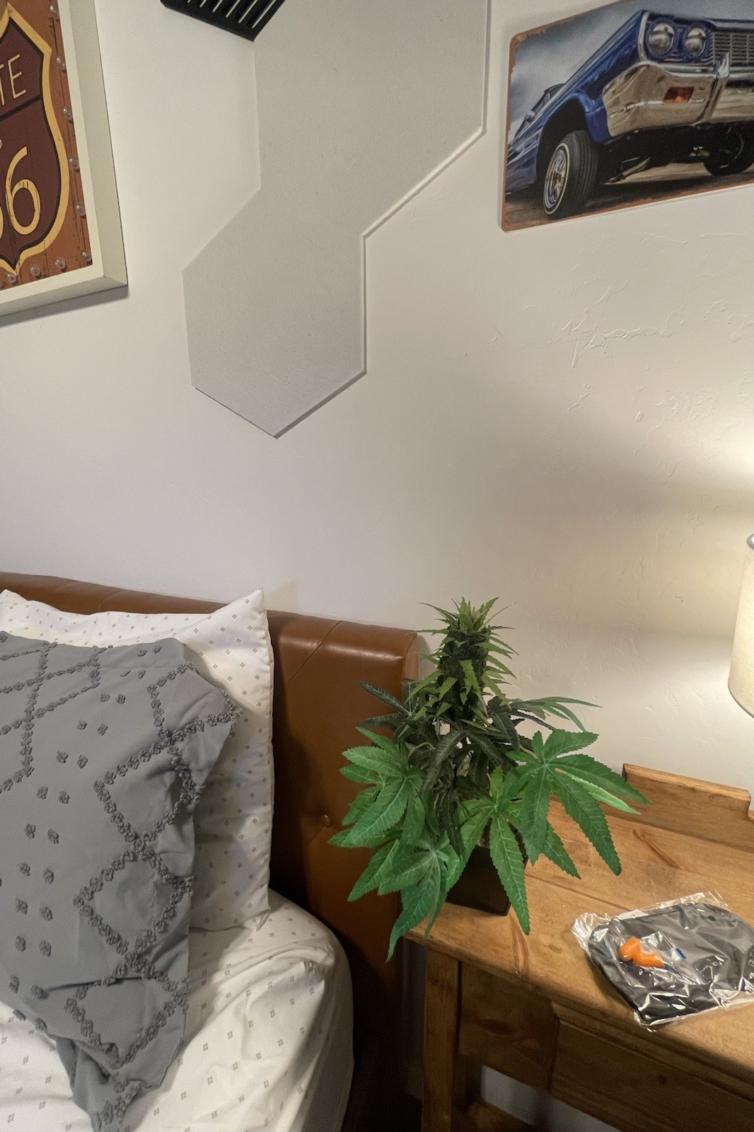 15” Faux Hemp Plant Decorative Cannabis Style Desk Decor