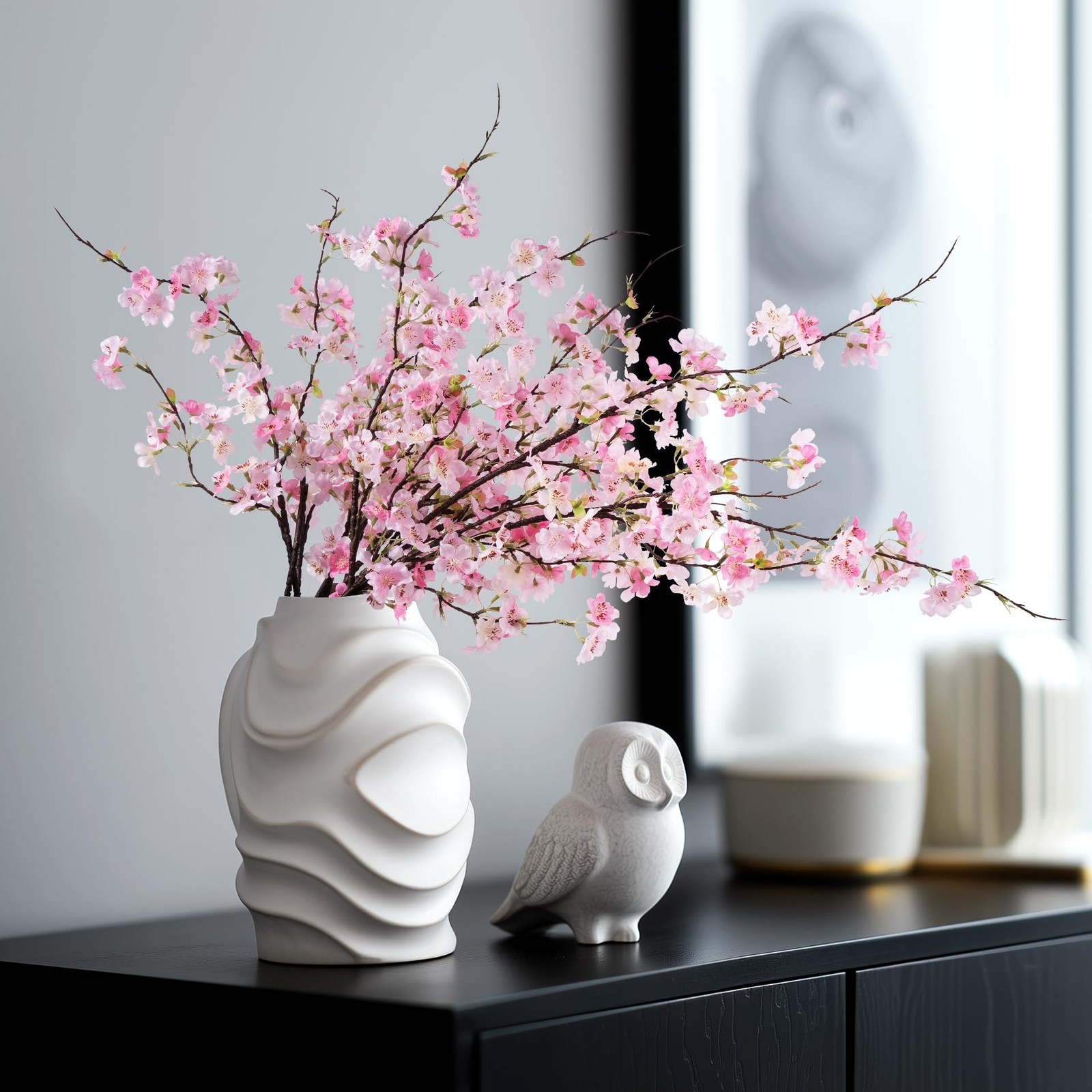 ENALGRE Artificial Cherry Blossom Branches 27.6In Silk Cherry Blossom Branches