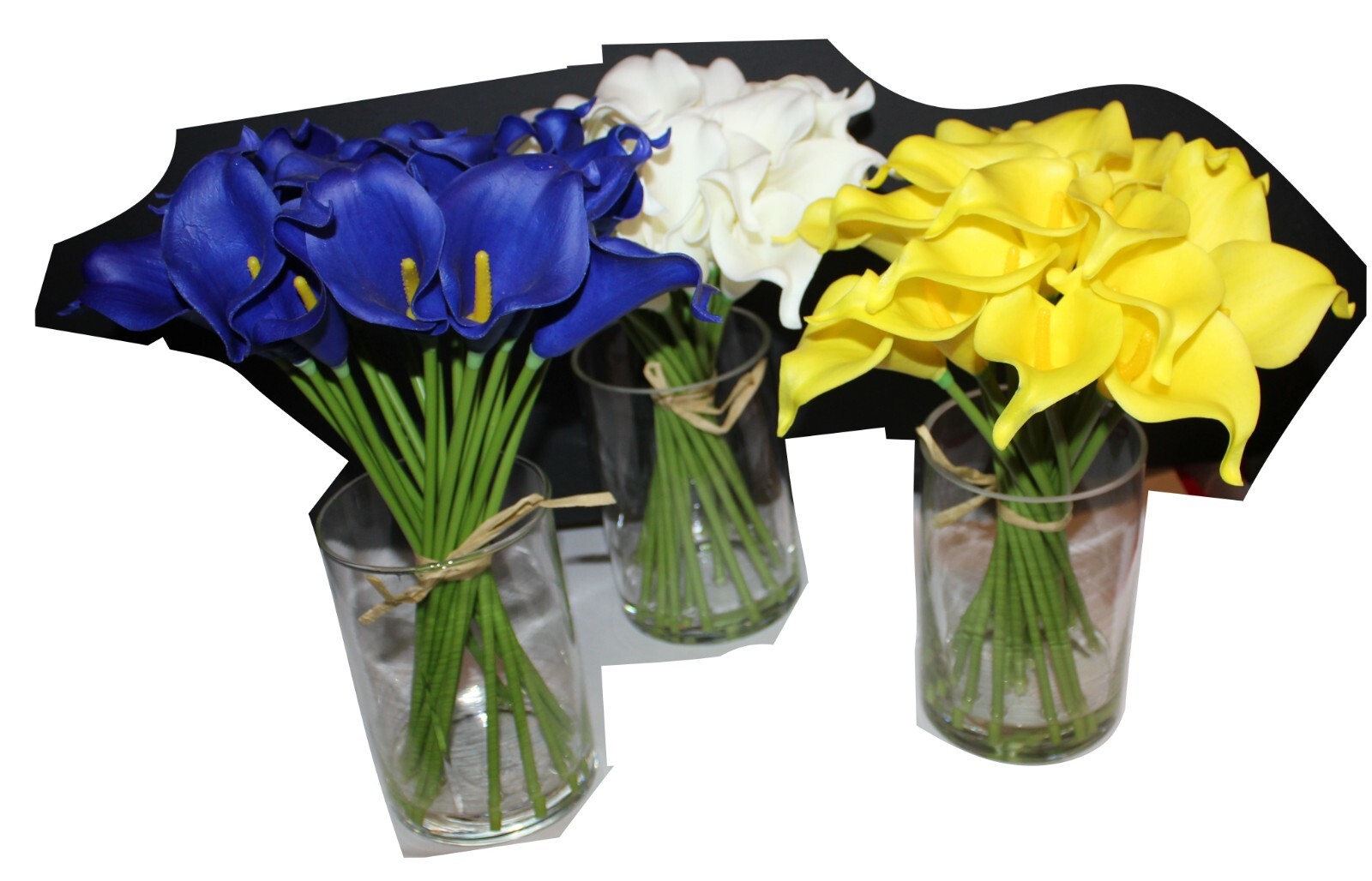 12″ Calla Lilies, 20 Flowers Arrangement in Glass Vase, Happy Mother’s Day Gift!