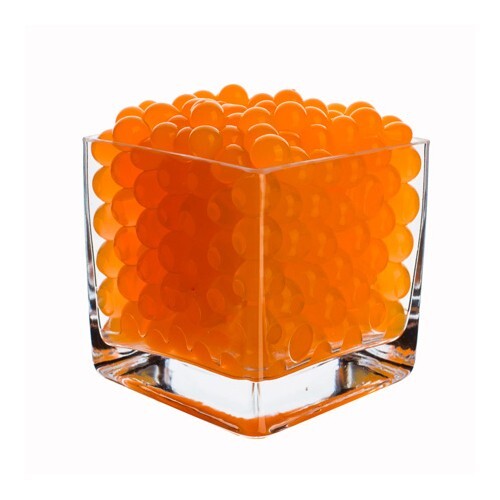 5-pounds Orange water storing gel beads flowers vases filler Deco Beads 5lb 60gl
