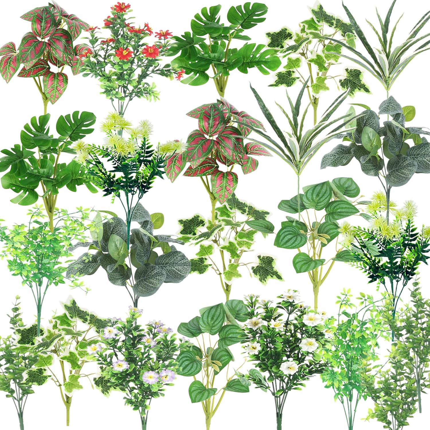 25Pcs UV Resistant Artificial Boxwood Stems for Indoor & Outdoor Decor