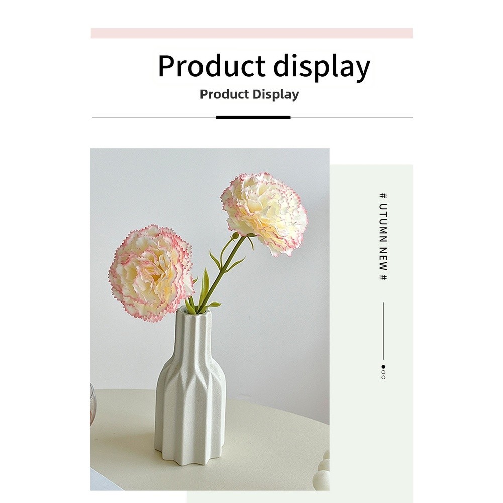 Silk Fabric Carnation Bouquet Artificial Flowers for Interior Design Use