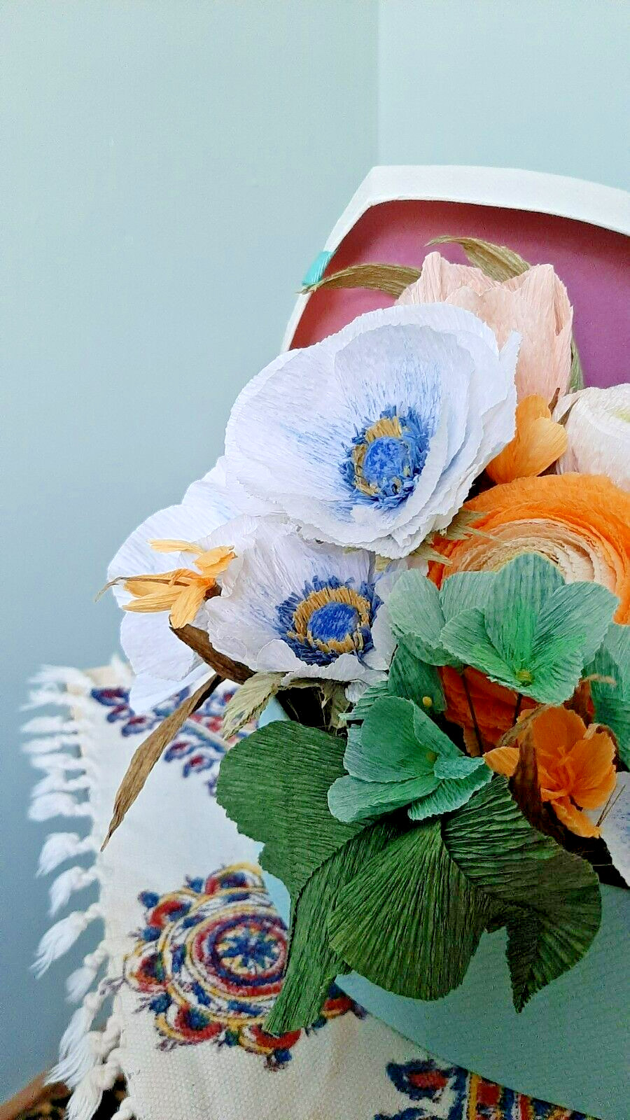 Colorful Paper Flower Bouquet Handmade Artificial Flower Bouquet gift for a spec