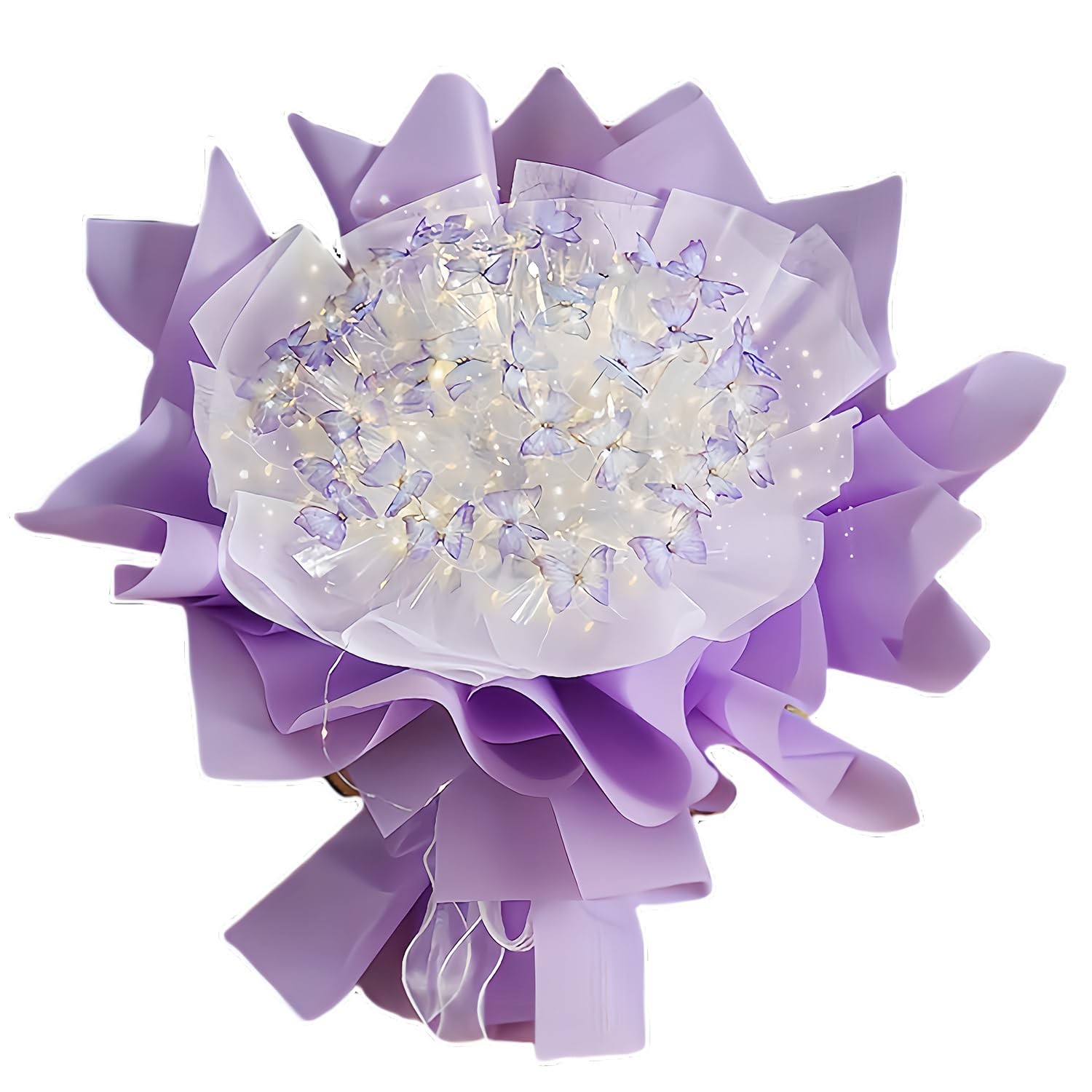 Butterfly Flower Bouquet,Butterfly Flower Bouquets with LED String Lights,DIY…