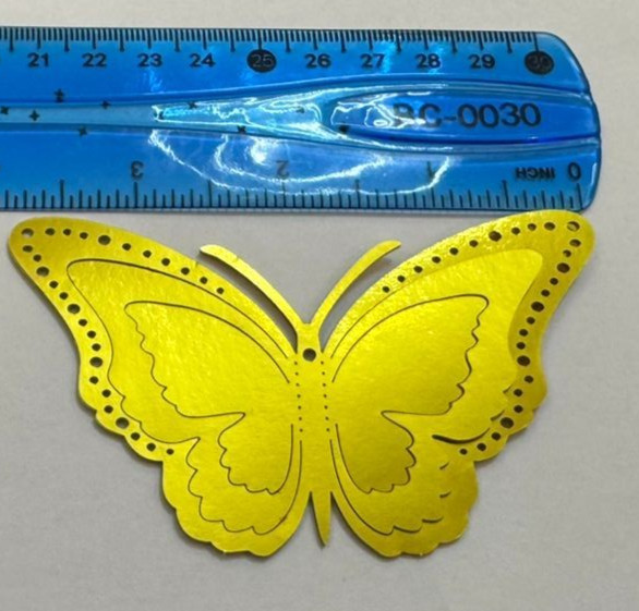 3D gold butterfly wall decoration for parties and home decor, set of 12 pieces.