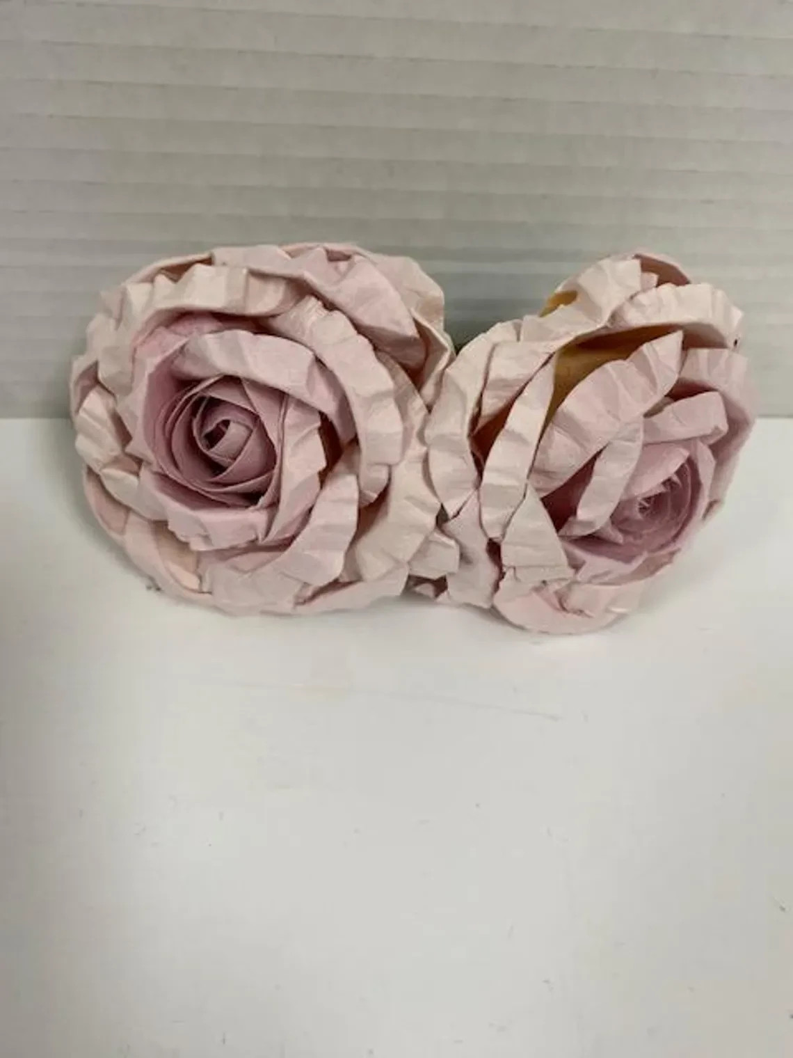 Vintage Mauve Faux French Roses – bag of 6