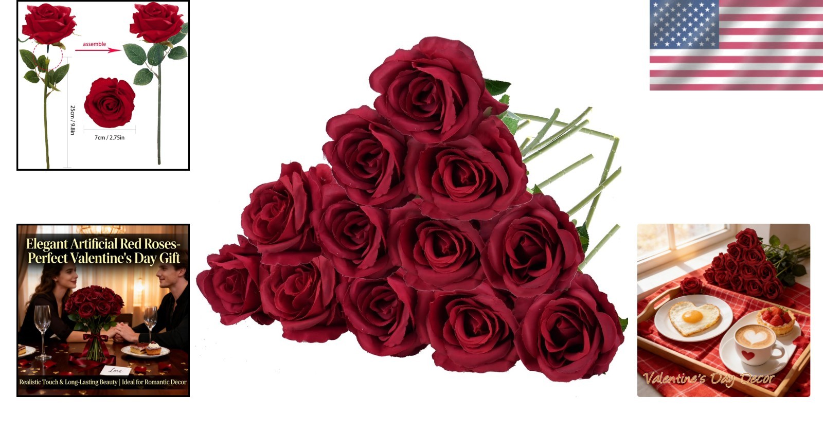 Burgundy Silk Roses 12 Pack with Flexible Stems for Creative Floral Arrangements