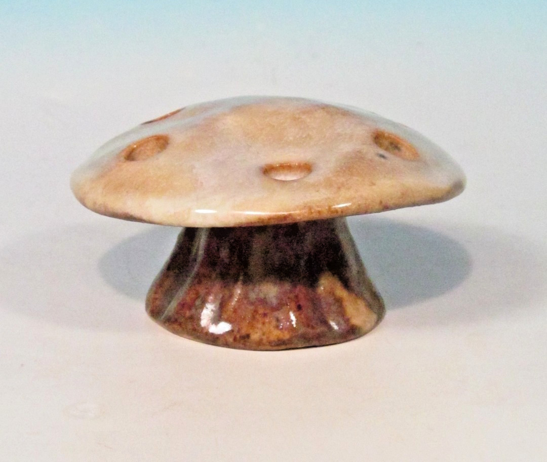 Fulper Pottery Arts & Crafts Figural Mushroom Flower Frog Flambe Glaze EXCL
