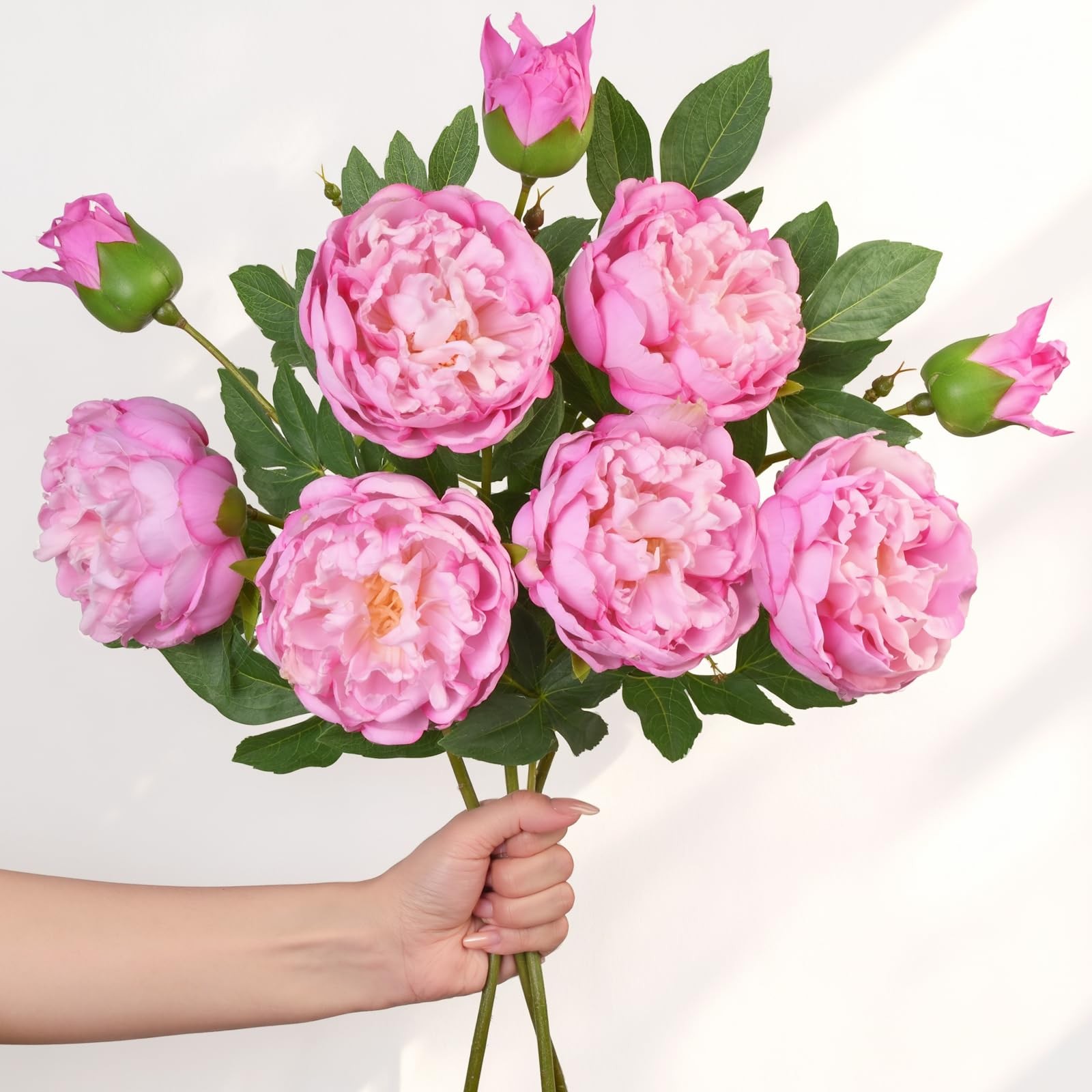 3PCS Real Touch Peonies Artificial Flowers, 22in Pinkish Purple Fake Peonies …