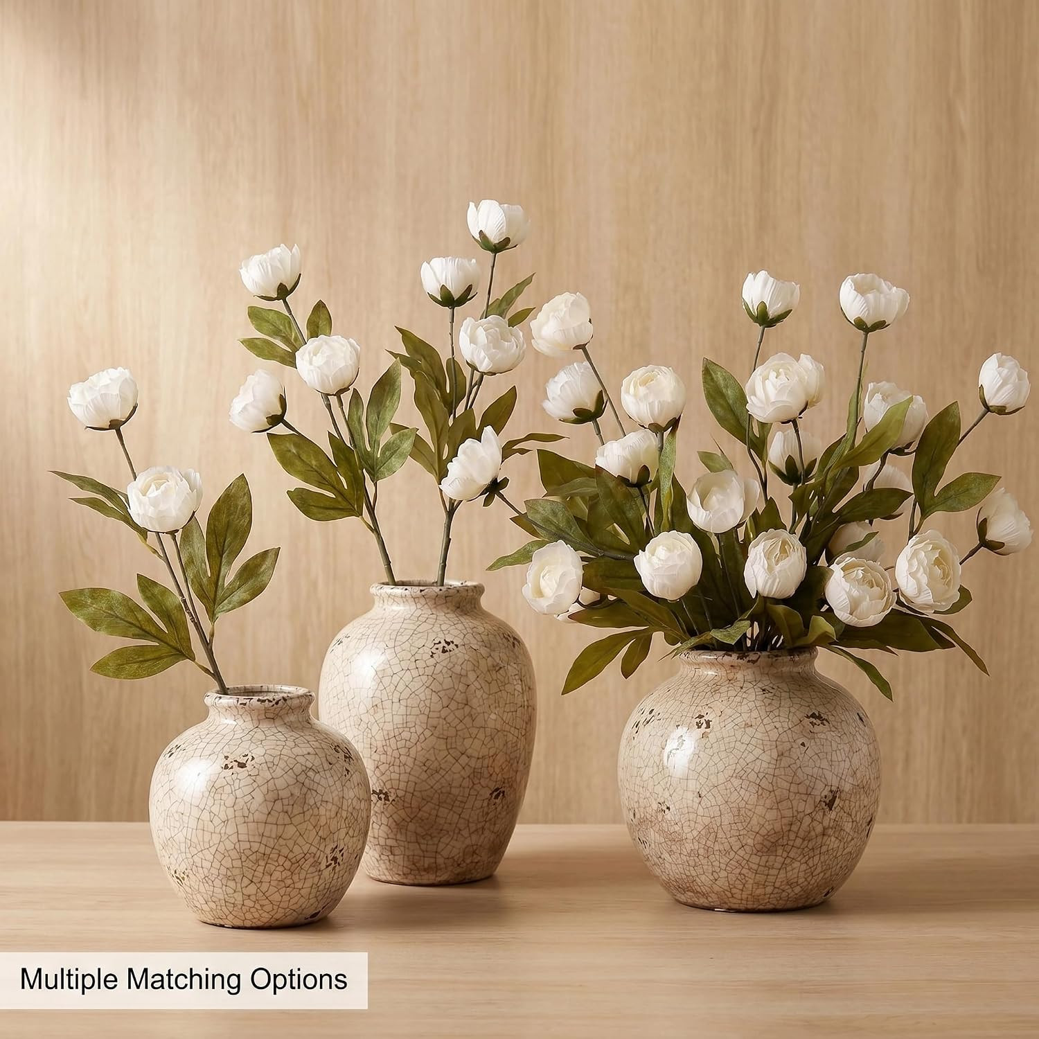 27″ Silk Peony Flowers – 6 PCS Artificial Floral Decor for Weddings & Centerpiec