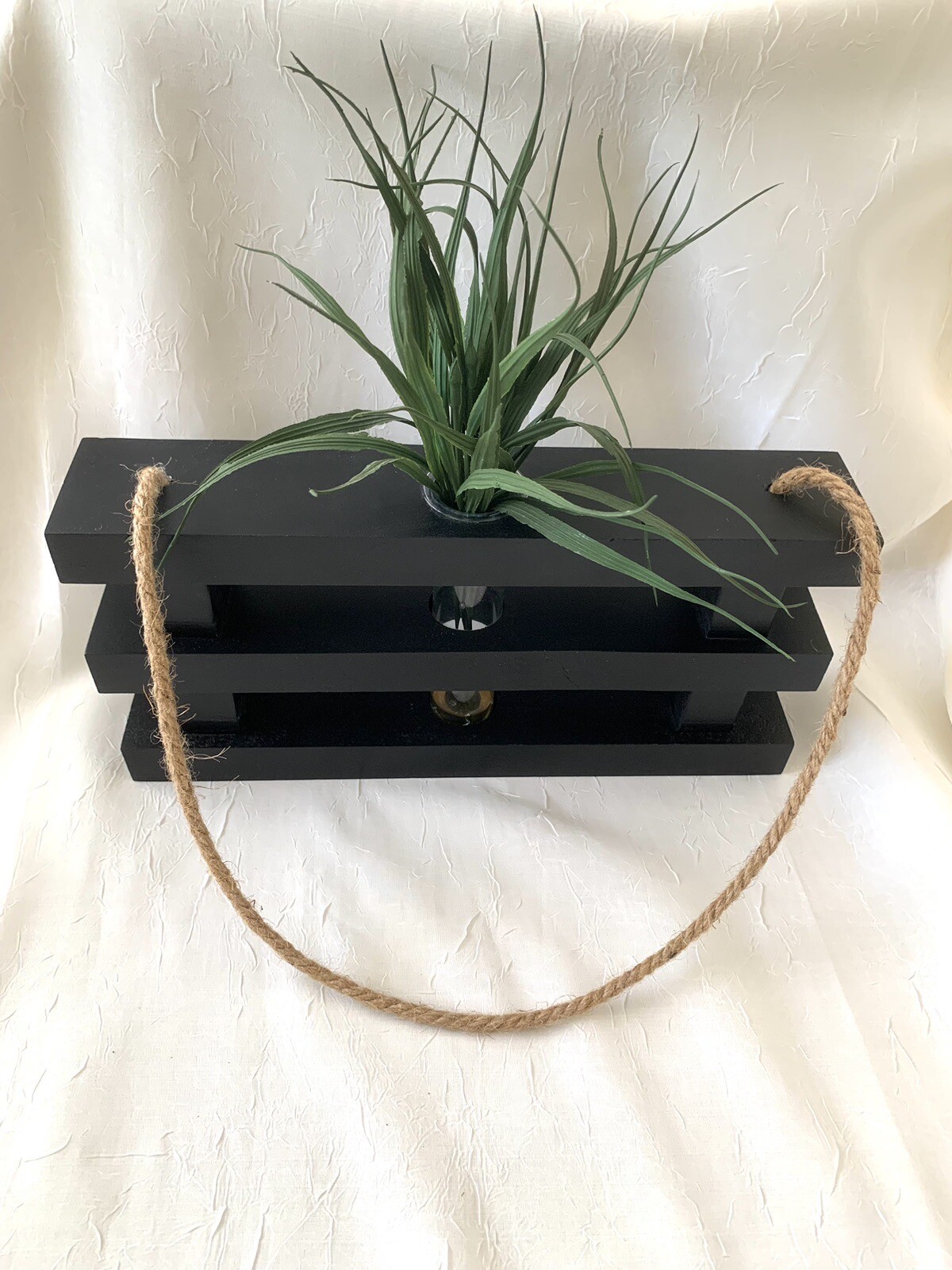 Bud Vase Black Artificial Plant Farmhouse Decor Wall Hanging Shelf Decoration