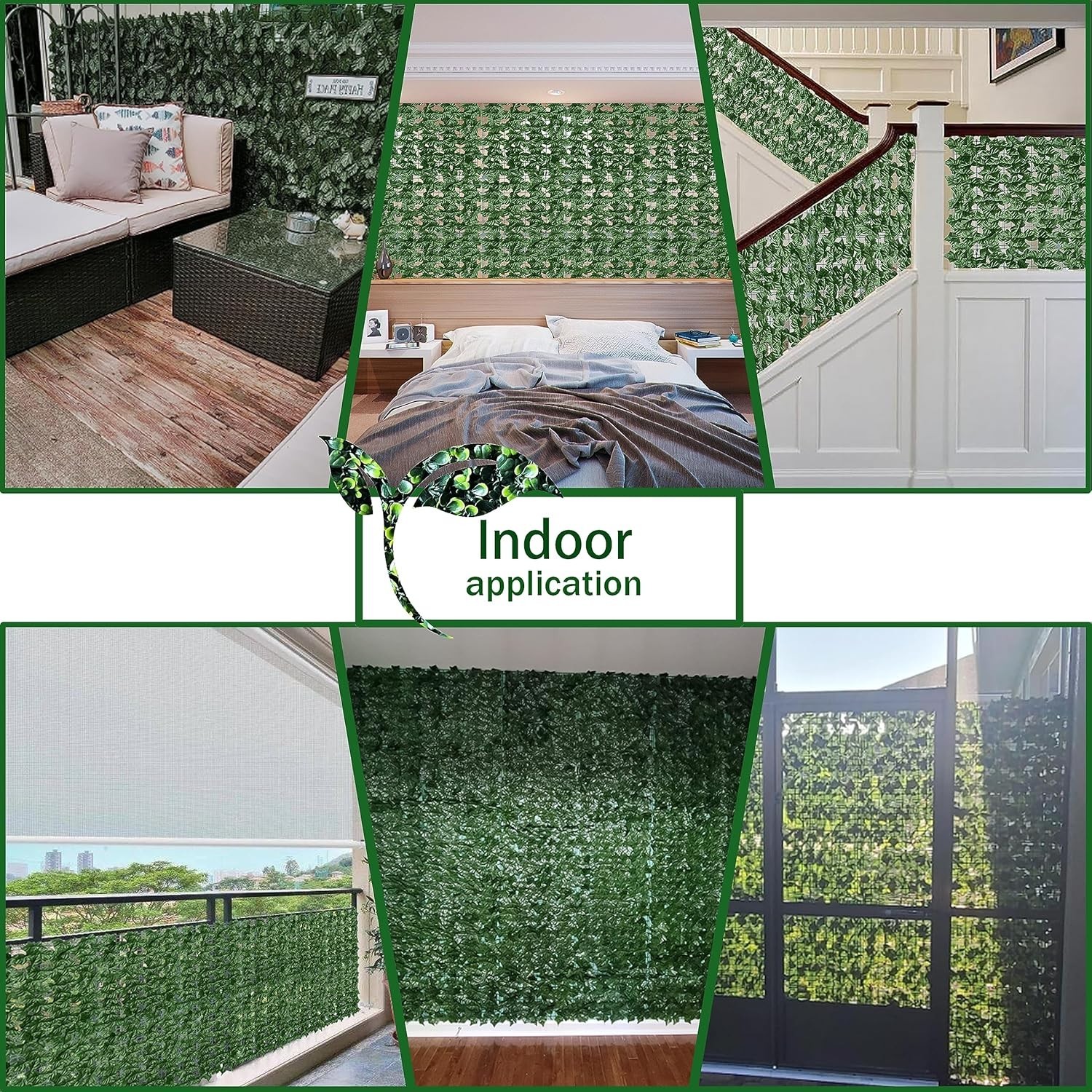 Greenery Backdrop Ivy Fence: UV-Anti Faux Panels – 72 Sq Ft