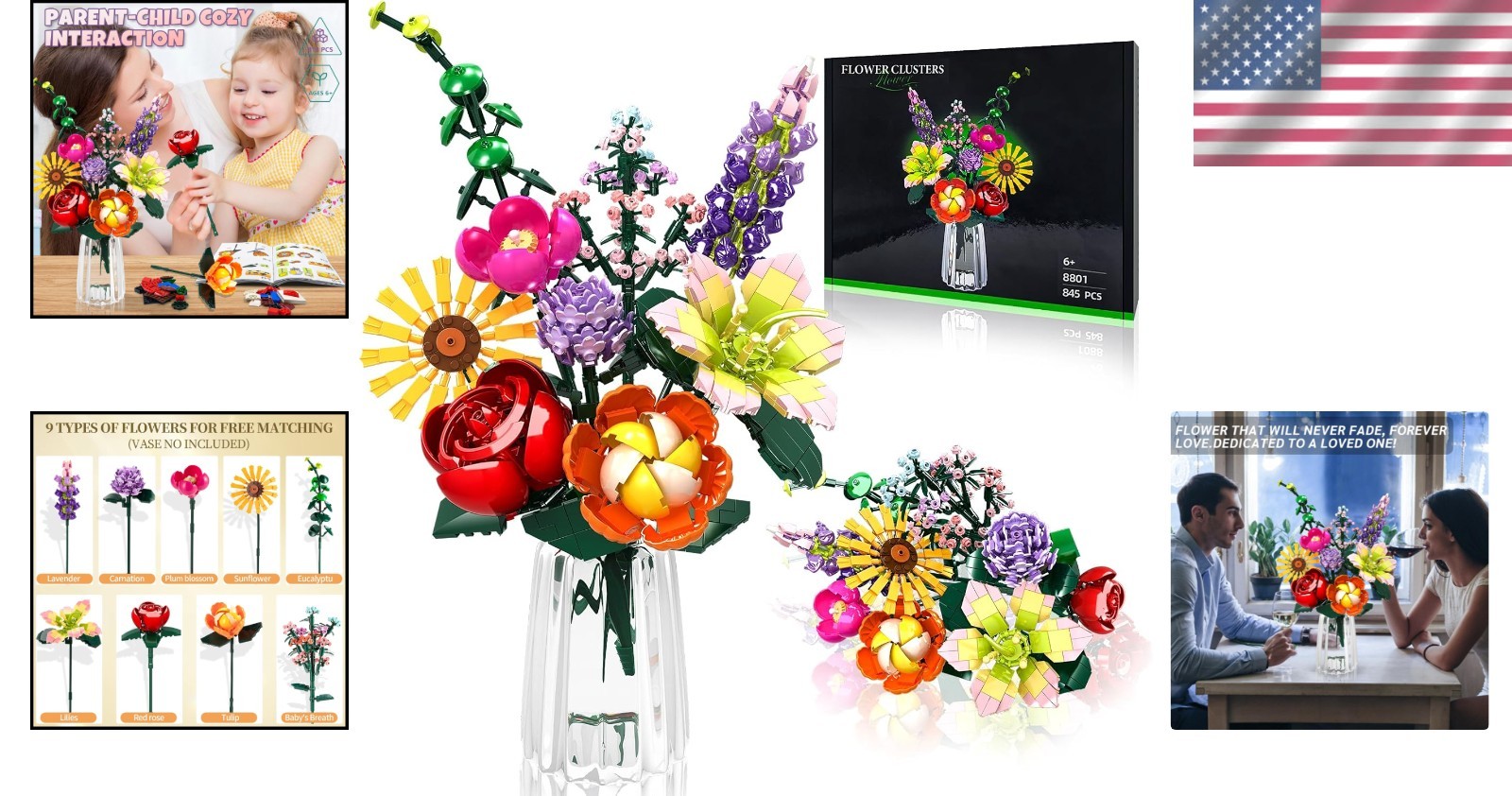 Adjustable Artificial Flower Building Kit – Perfect Gift for Floral Lovers