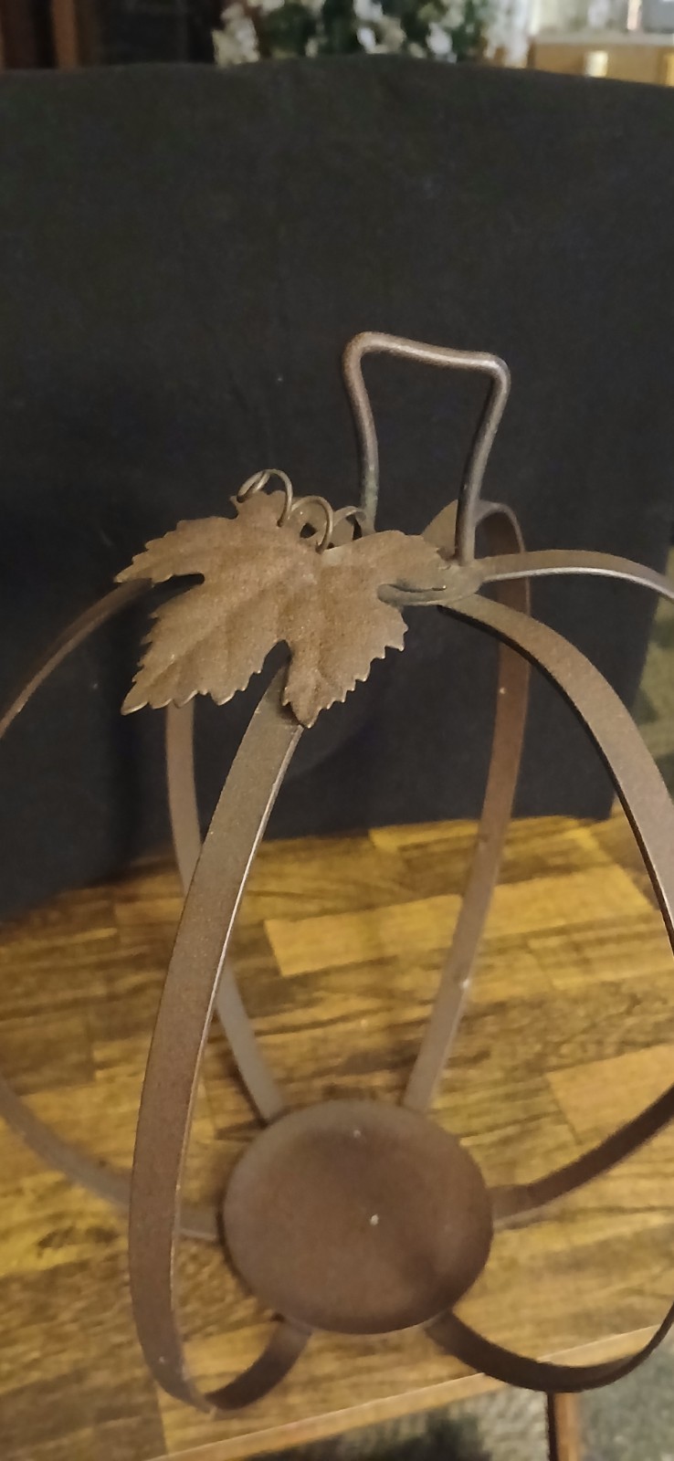 Rustic Steel Pumpkin Decor Centerpiece Fall Decor 13 ” Tall