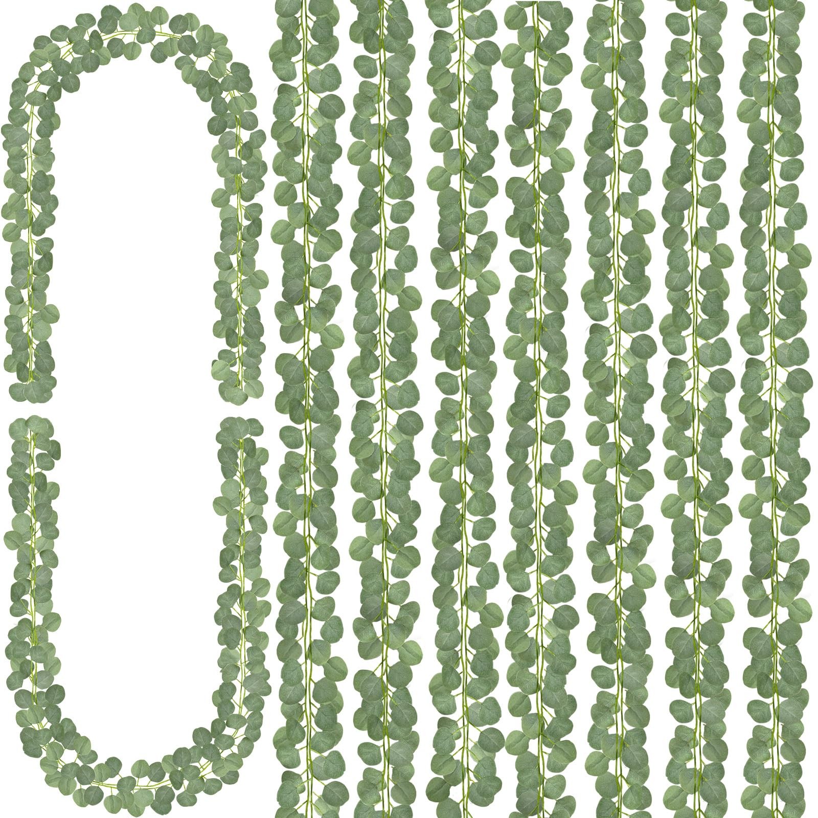 16Pcs Eucalyptus Garland,Artificial Eucalyptus Leaves Table Greenery Garland …