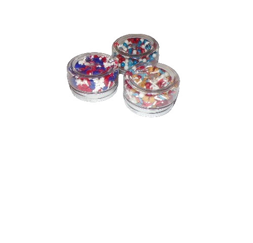 3 NEW 3 OZ jar Patriotic BEAD&STAR July 4TH Table Scatter Vase Fill sterT