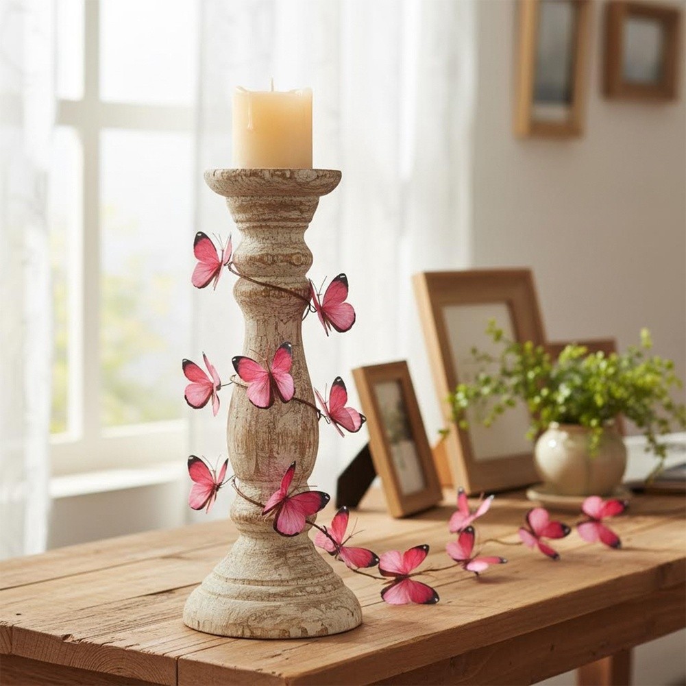Pink Butterfly Vine Artificial Flower Made of Silk 100cm for DIY Tabletop Decor