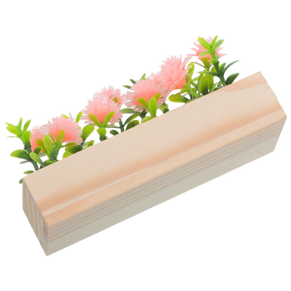Miniature Flower Bed Simulation Floral Arrangement Box DIY Potted Planter for