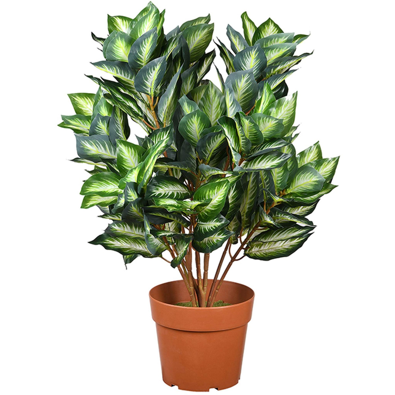 National Tree Company 30 in. Hosta Topiary Plant in Brown Round Growers Pot