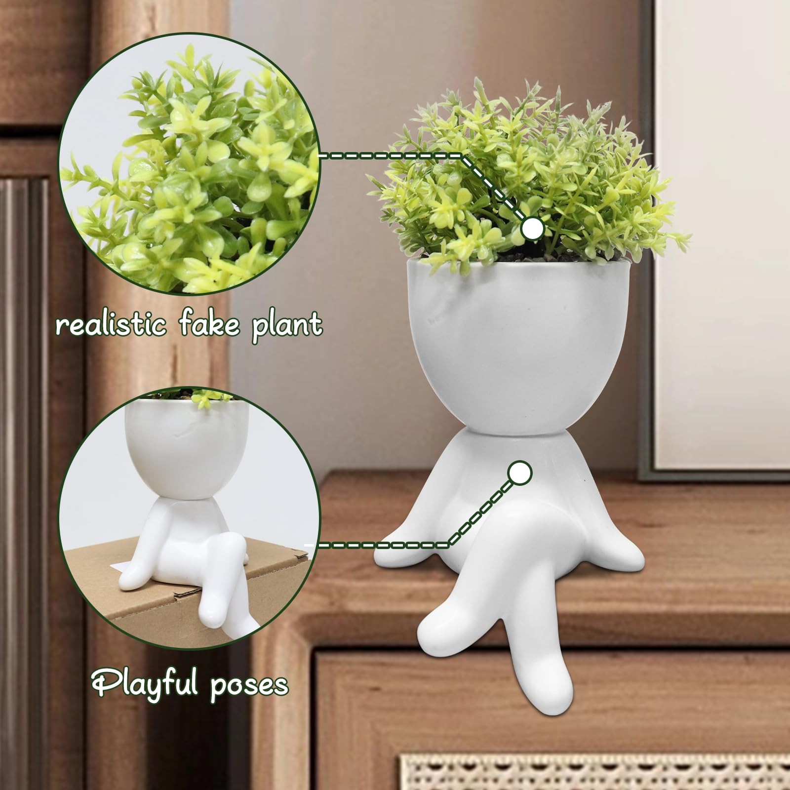 Fake Succulents for Office Decorations for Work Desk Women Fake Plants Office…