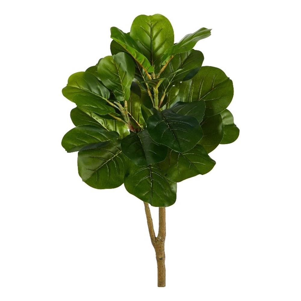 Nearly Natural 2.5ft Fiddle Leaf Fig Artificial Tree (No Pot) in Green