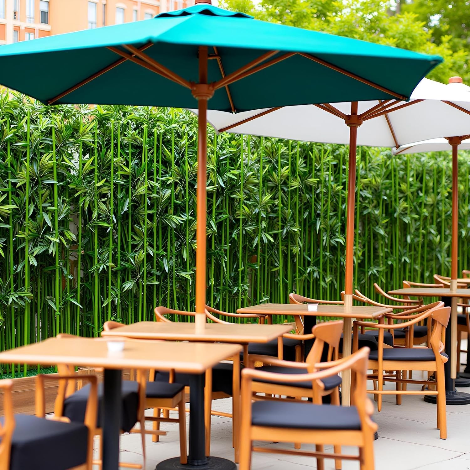 4FT Artificial Green Bamboo Decorative Plant Faux Outdoor Artificial Bamboo