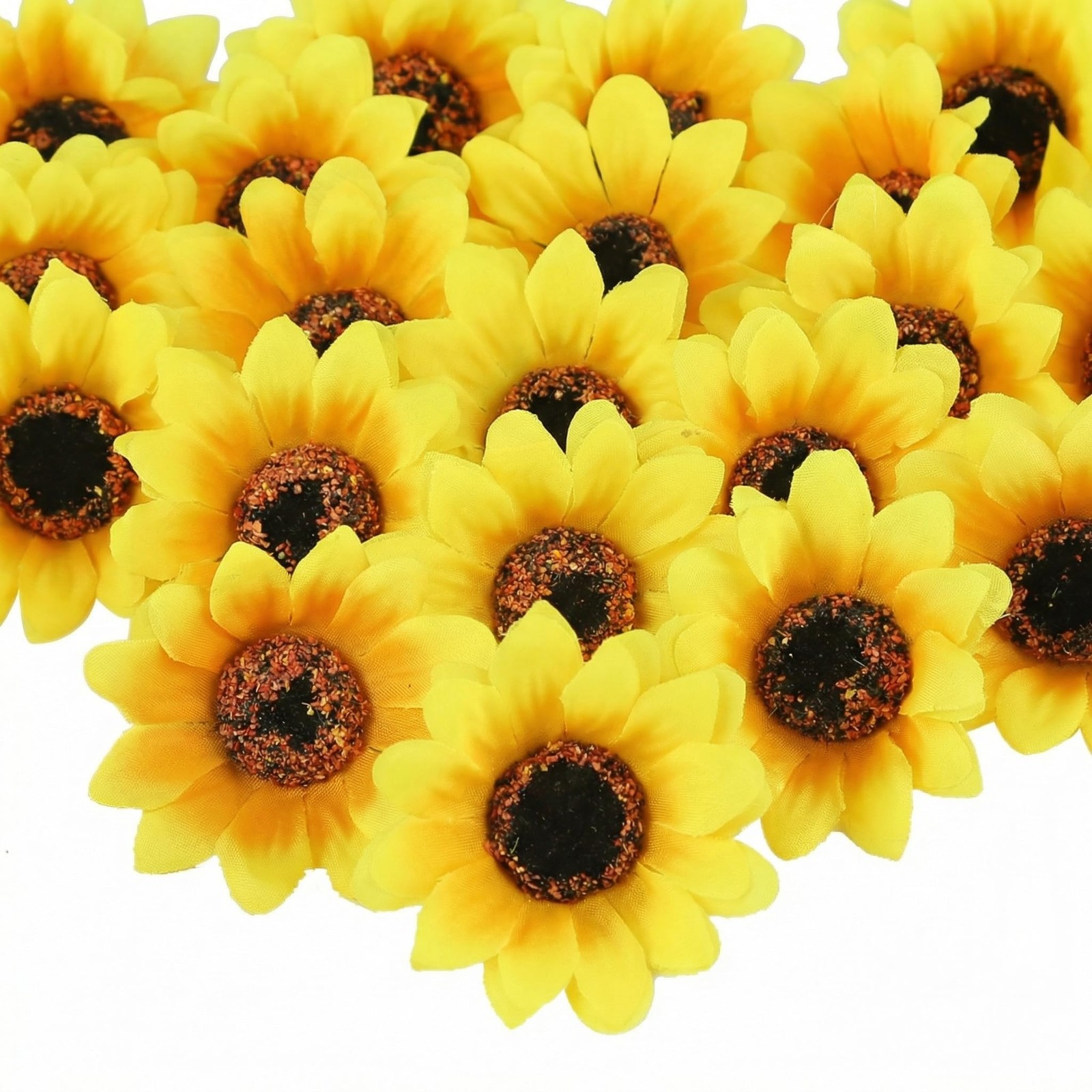 25pcs Fake Sunflowers Heads – 2.8” Artificial Spring Flowers for DIY Crafts, …