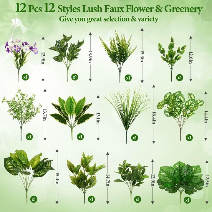 Fake Artificial Plants Outdoor UV Resistant Artificial Flowers Large Bunches …