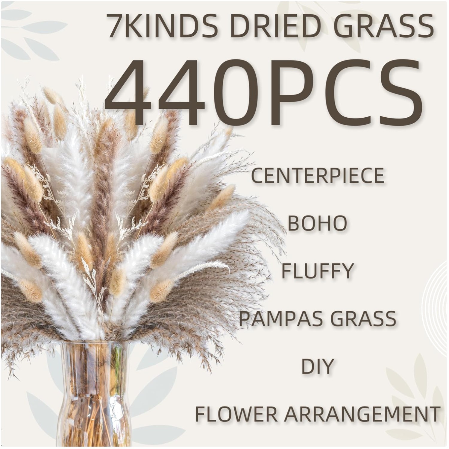Rustic Farmhouse Decor 440PCS Pampas Grass