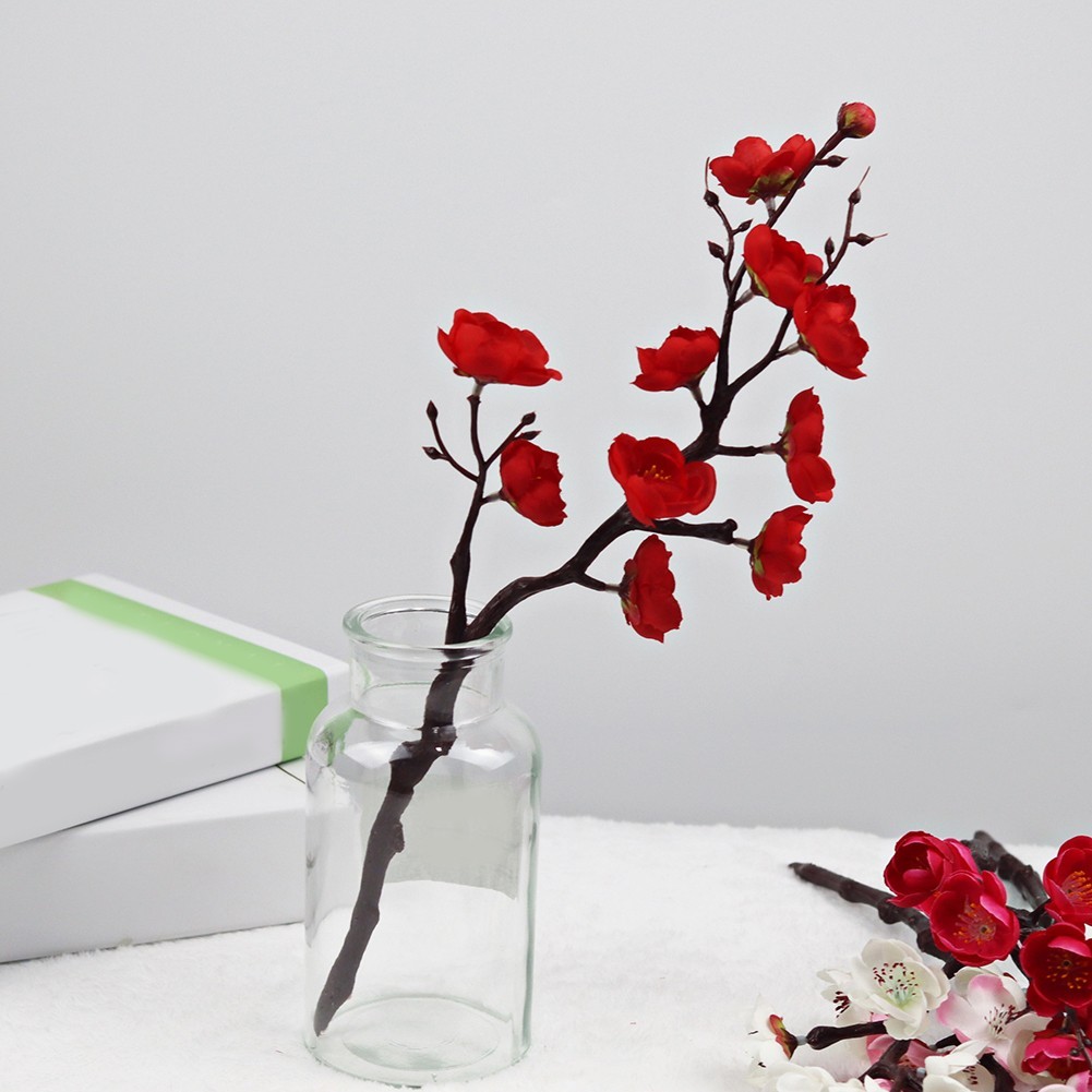 Fake Flower Arrangement Plum Blossom Bouquet Sustainable Choice Vibrant Colors