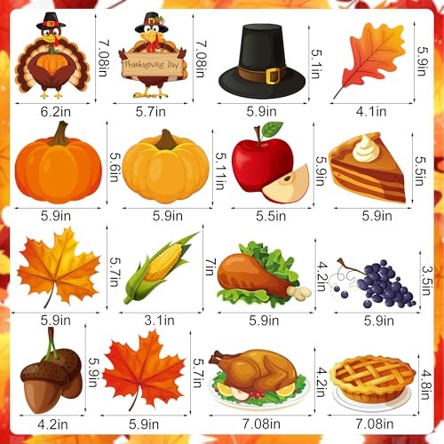 Thanksgiving Decorations Pre-strung Thankful Banner Turkey Pumpkin Maple