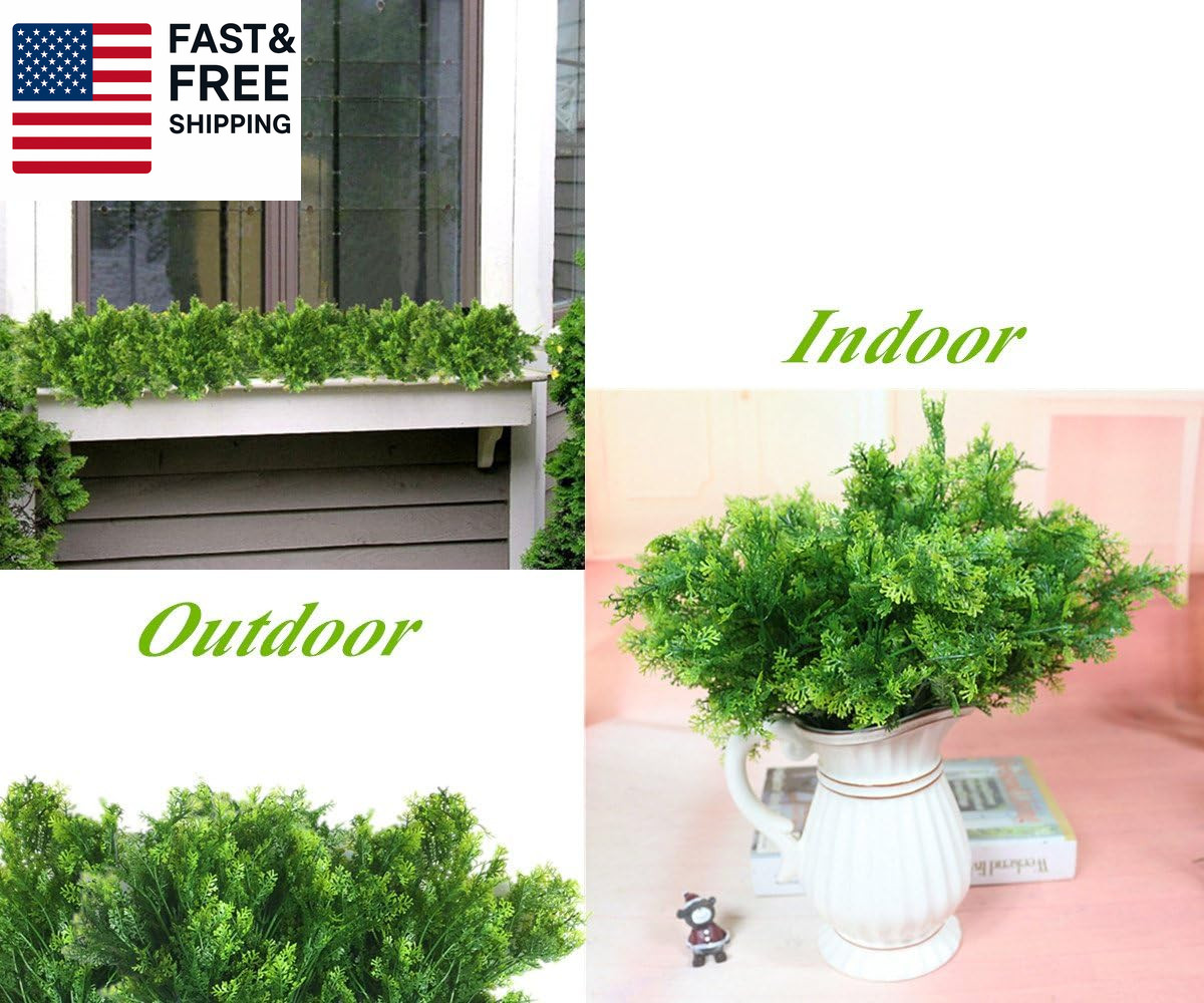 Artificial Shrubs, Plastic Plants Simulation Fake Bushes Wedding Outdoor Indoor