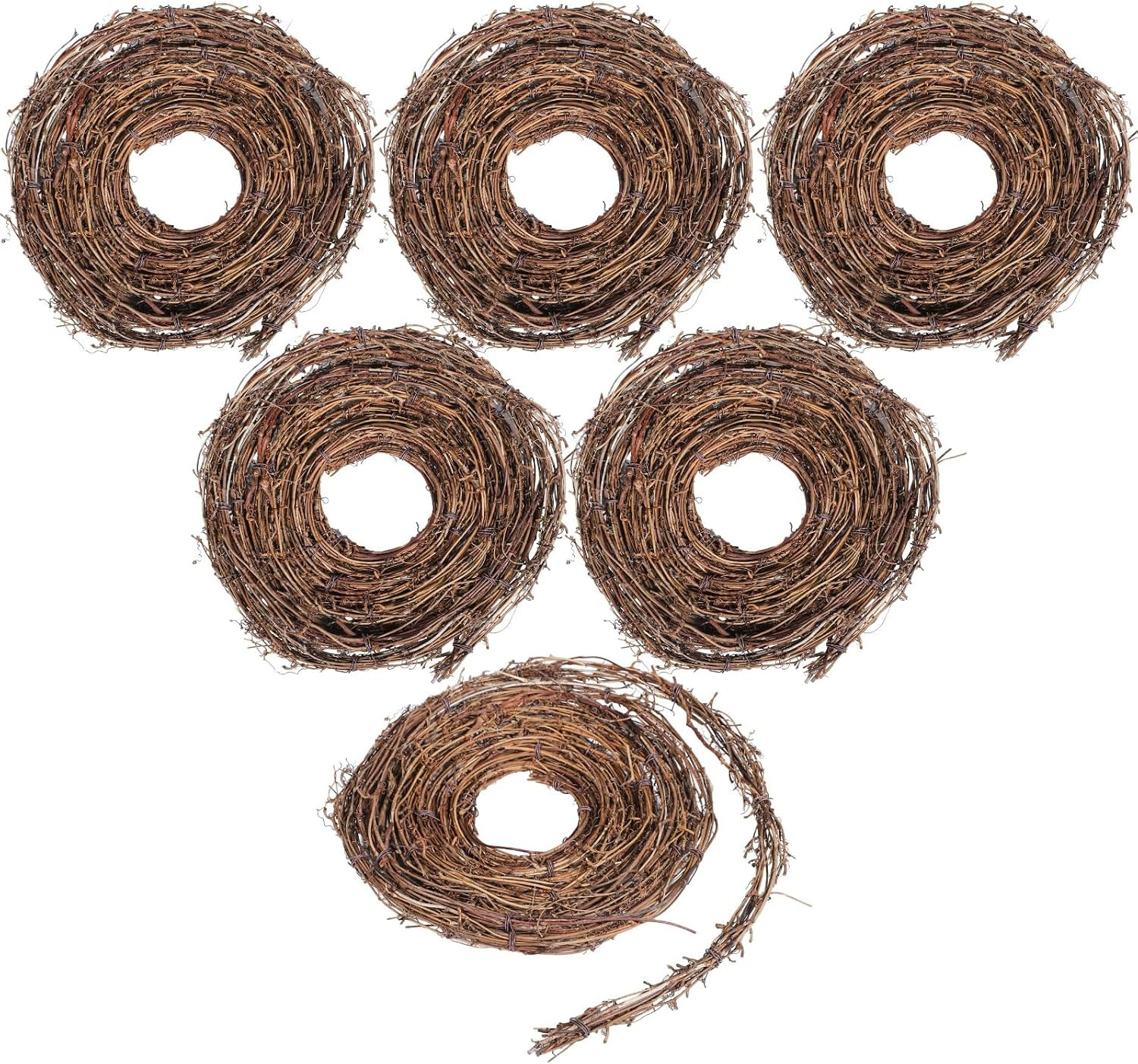6 PCS Grapevine Garland – DIY Crafts Natural Grapevine Twig Vines, 15 Feet