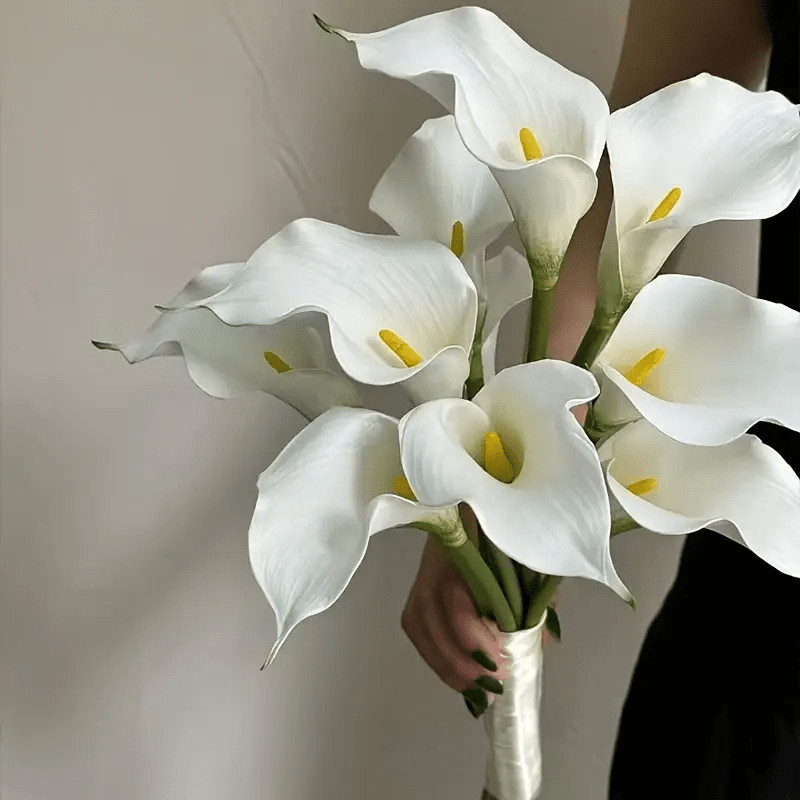 20Stems Artificial Calla Lily Bouquet Realistic White Fake Flowers Wedding Decor