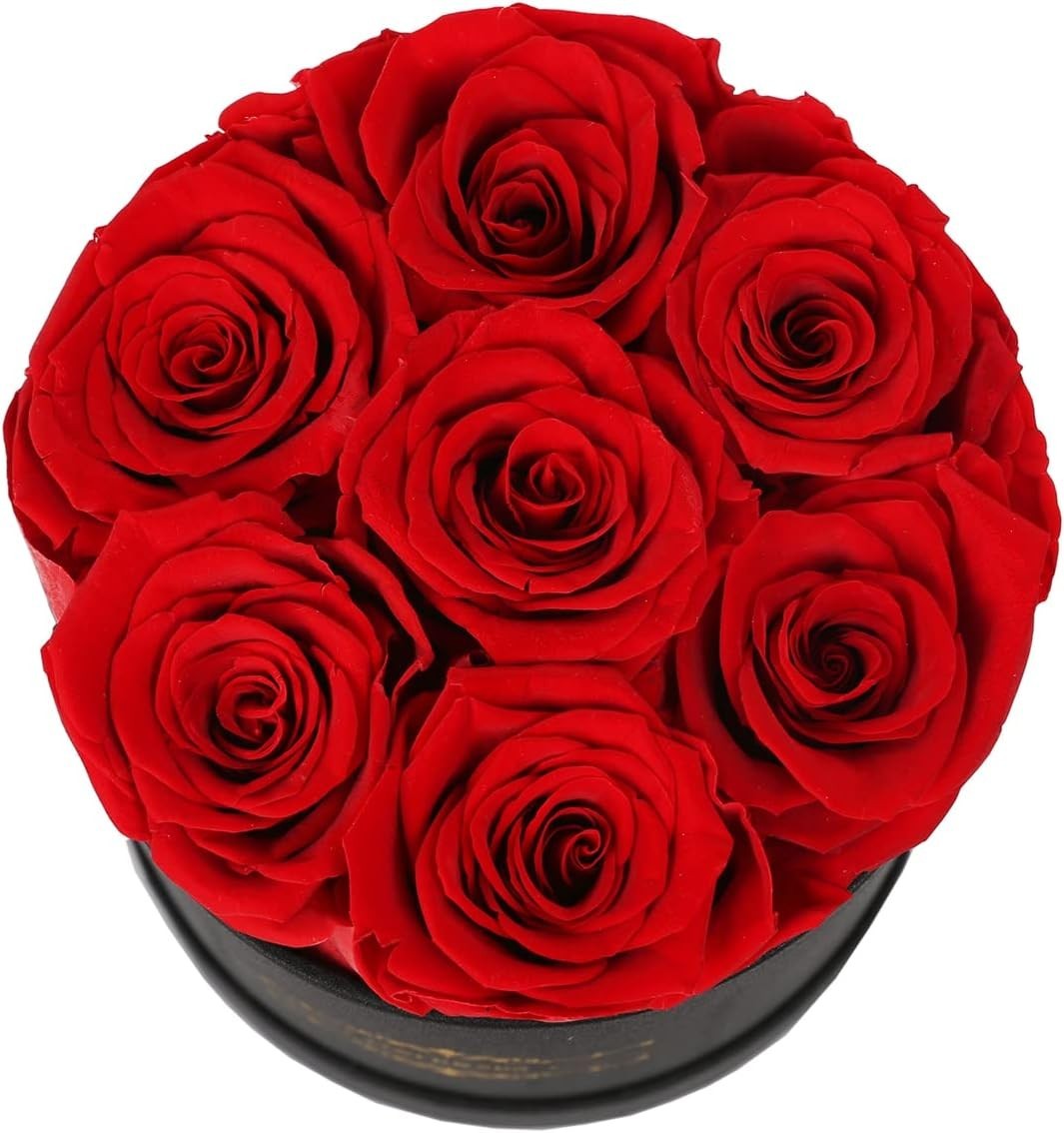 Elegant 7 Piece Preserved Roses Gift Box – Timeless Romance for Any Occasion