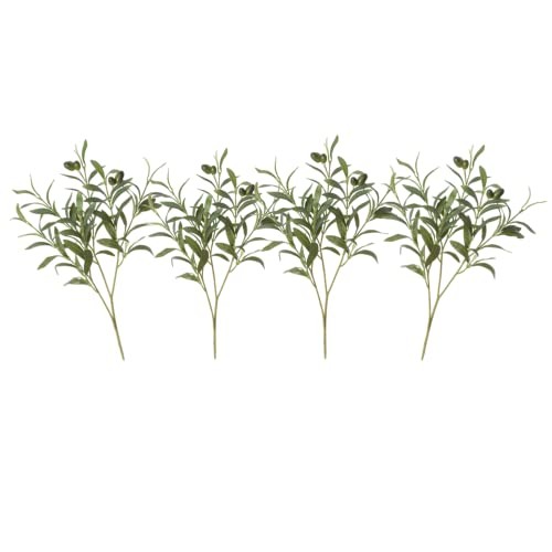 Pcs Artificial Olive Branches for Vases 19 Inch Faux Olive Branch Stems 4