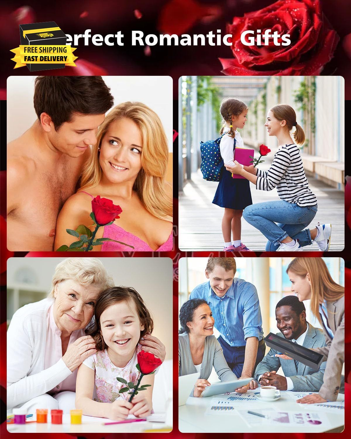 Preserved Flowers Gifts for Women: Valentines Day Mothers Day Birthday Christmas