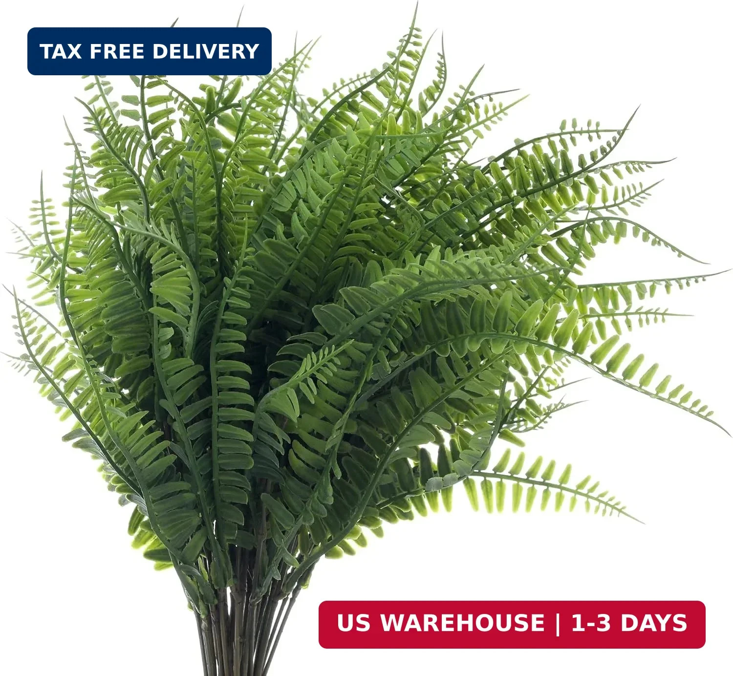 Grand Verde Boston Ferns Artificial Plants Bulk Faux Greenery Plastic Shrubs Rea