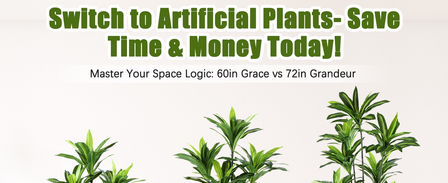 Dracaena Artificial Plant Indoor 5FT – Large Tropical Fake Tree with Lifelike