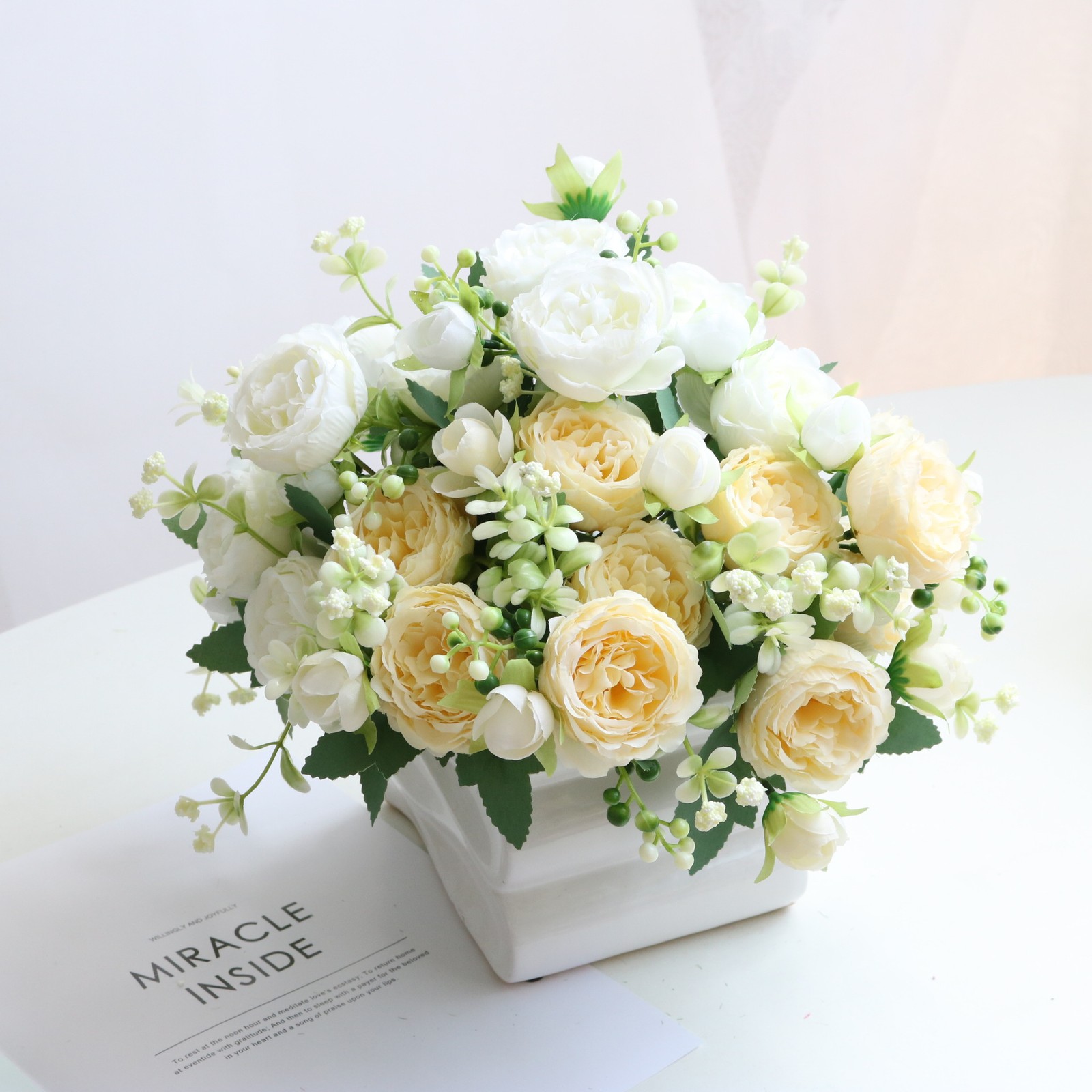 4Pcs DIY Floral Decorations Persian Rose Simulation Flowers Home Decoration New