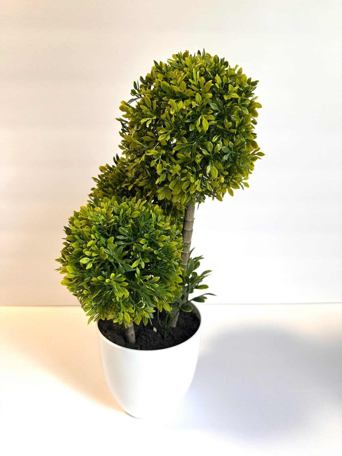 Artificial Boxwood Topiary Tree Faux Green Plant In Potted for Indoor Home Decor
