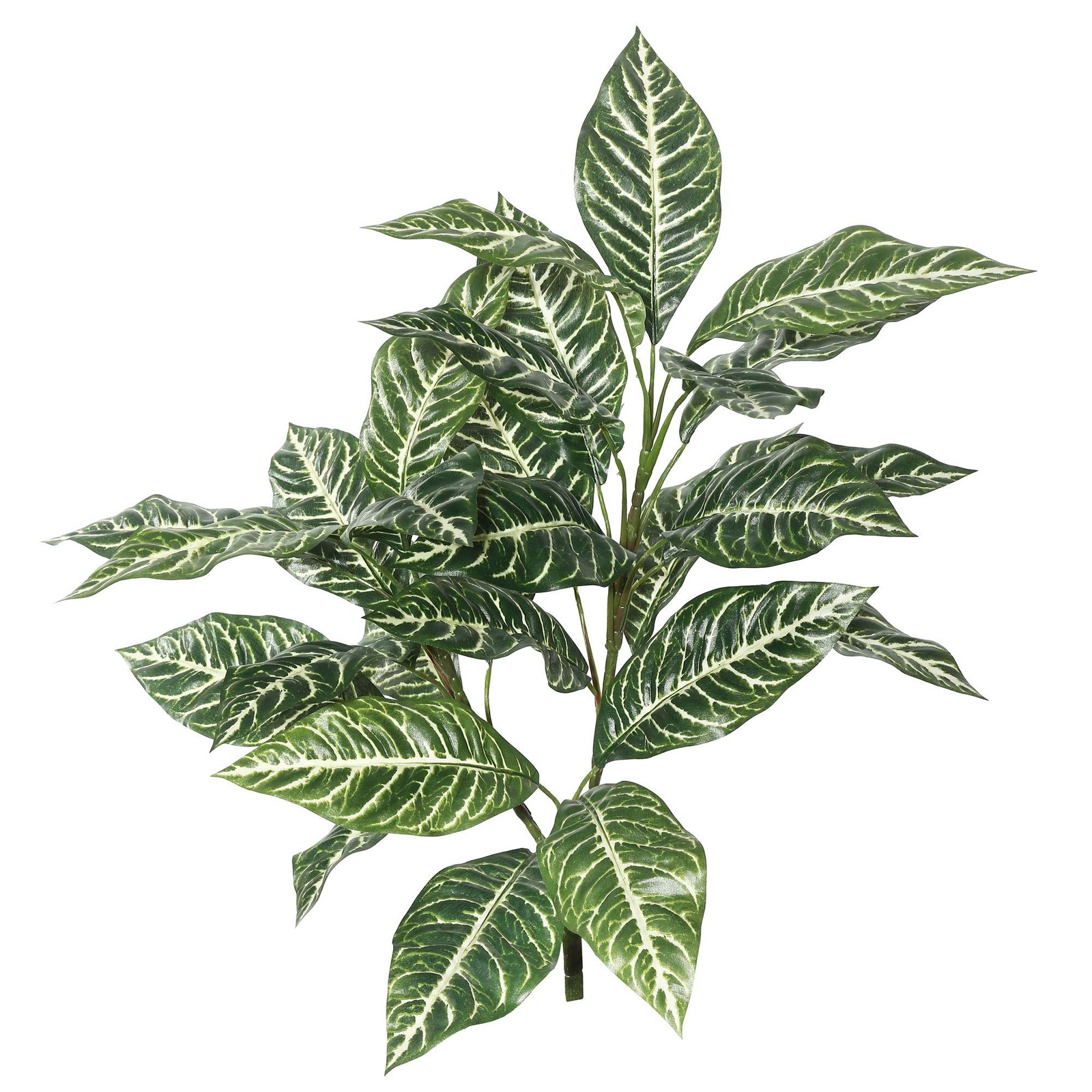 Vickerman 27″ Contemporary Fabric Artificial Zebra Plant in Green/White