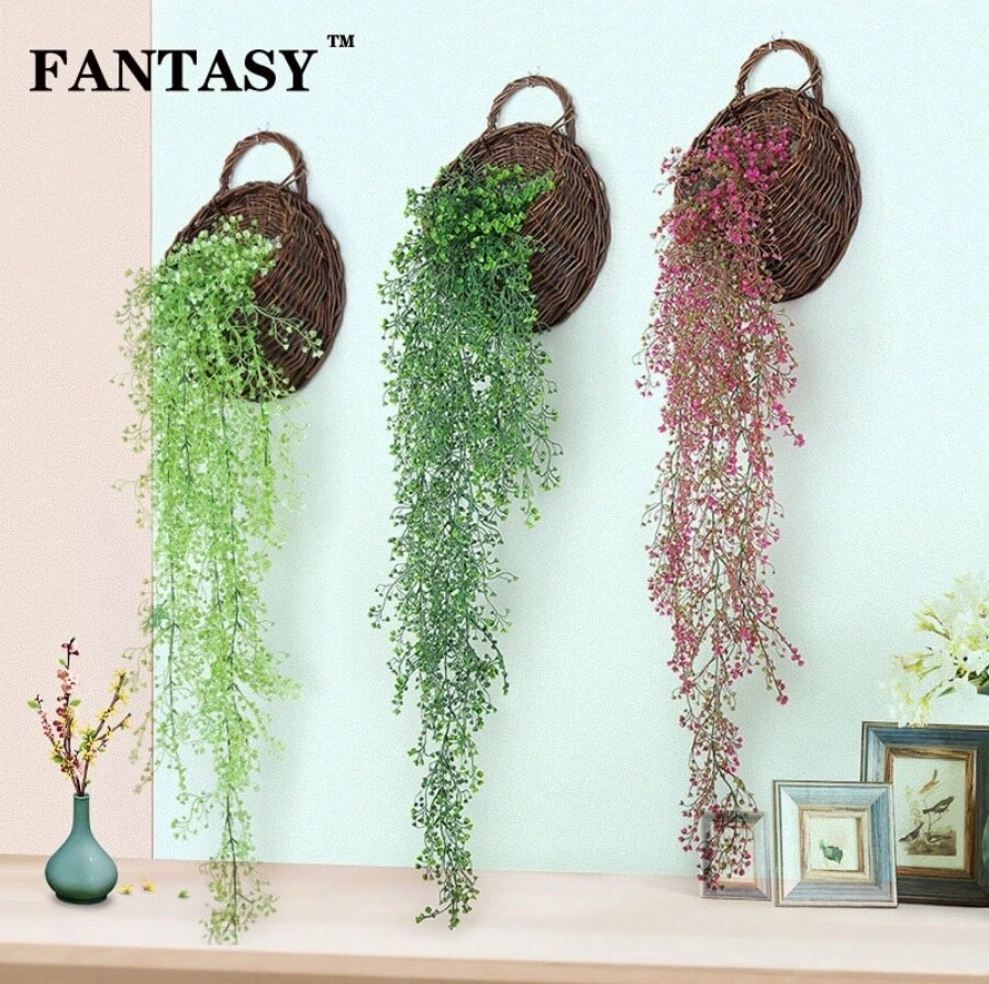 Artificial Vine Plastic Wall Hanging Plants Fake Outdoor Ivy Tree Branch